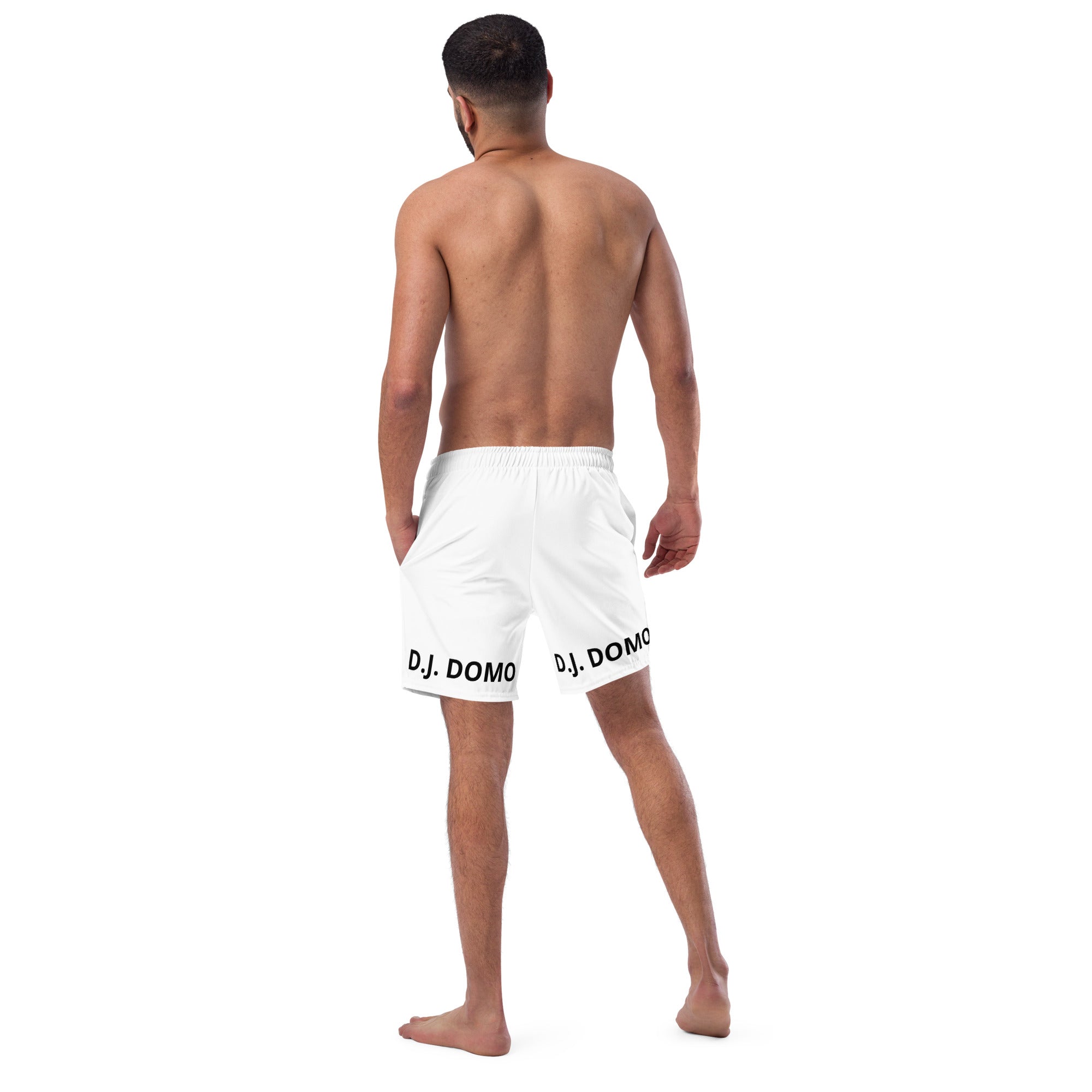 "Classic" Swim Trunks White/Black