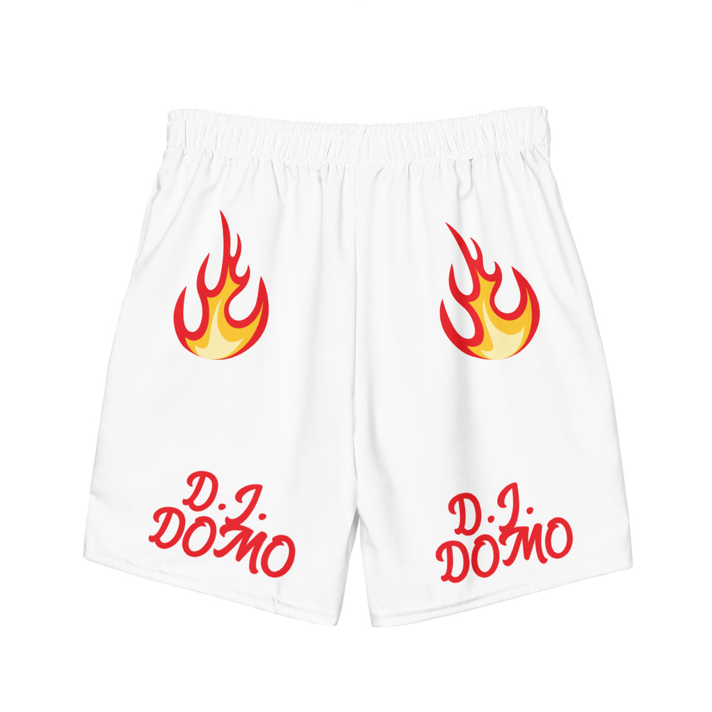 "Hot Fire" Swim Trunks White