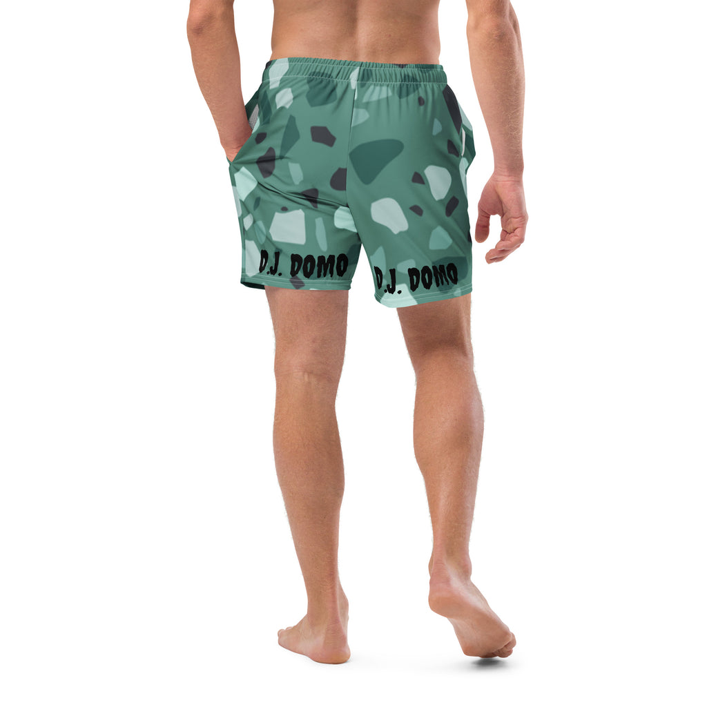 "Green Shapes" Swim Trunks