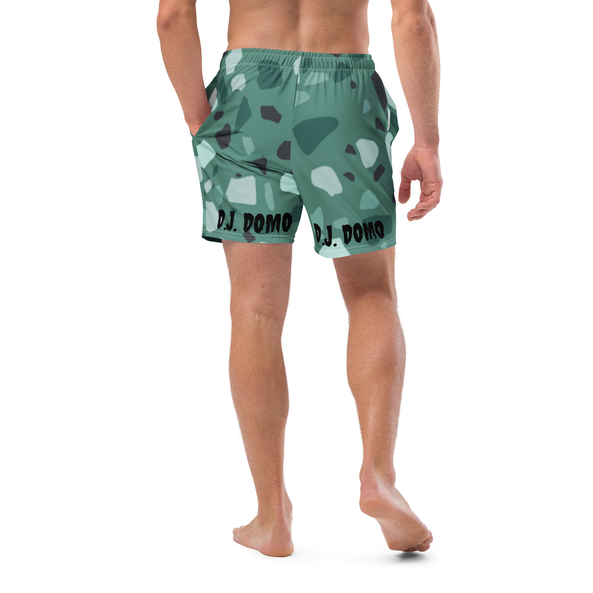 "Green Shapes" Swim Trunks