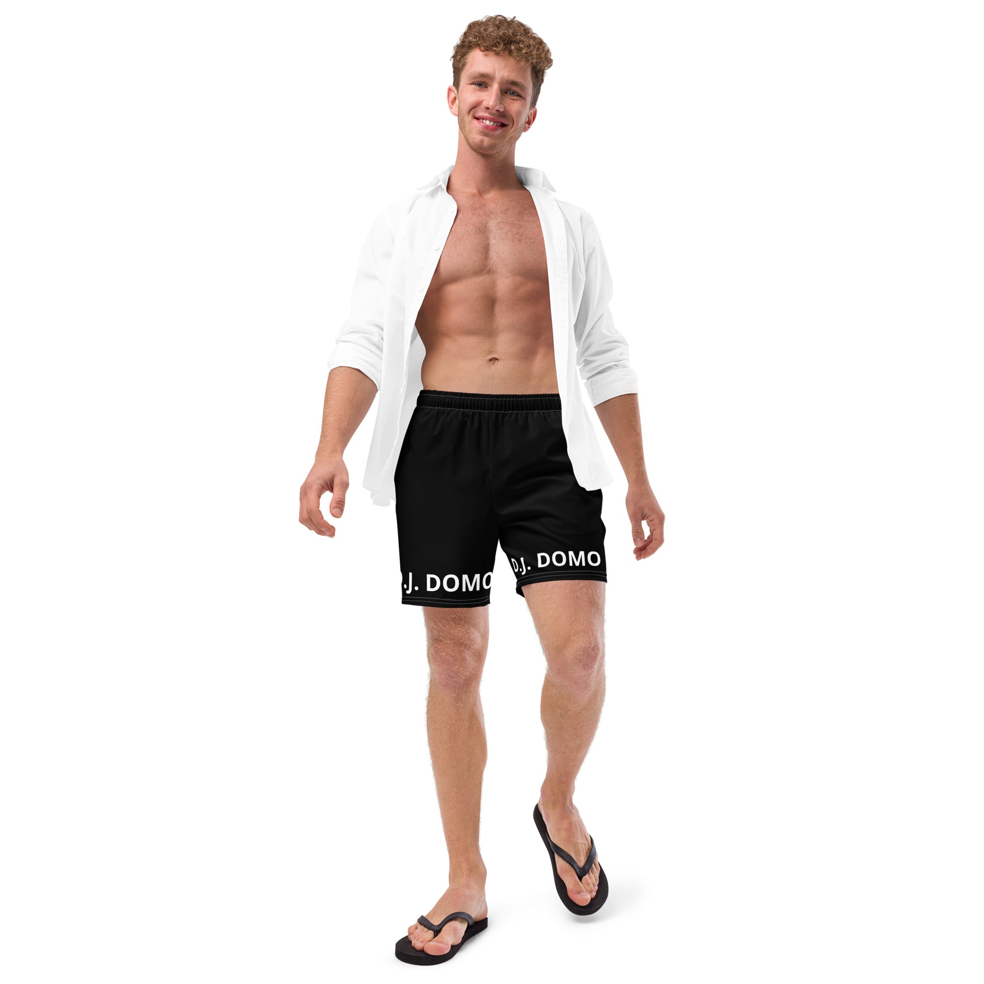 "Classic" Swim Trunks Black/White