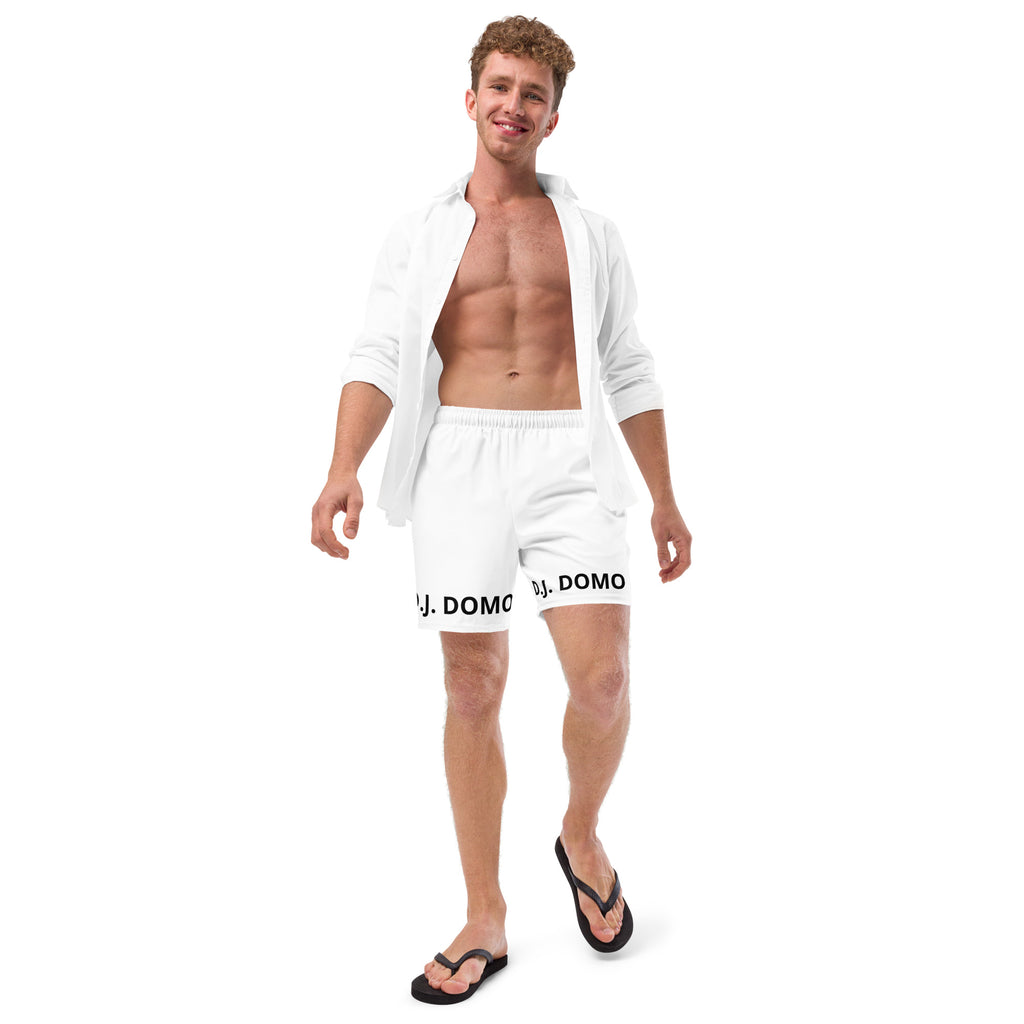 "Classic" Swim Trunks White/Black