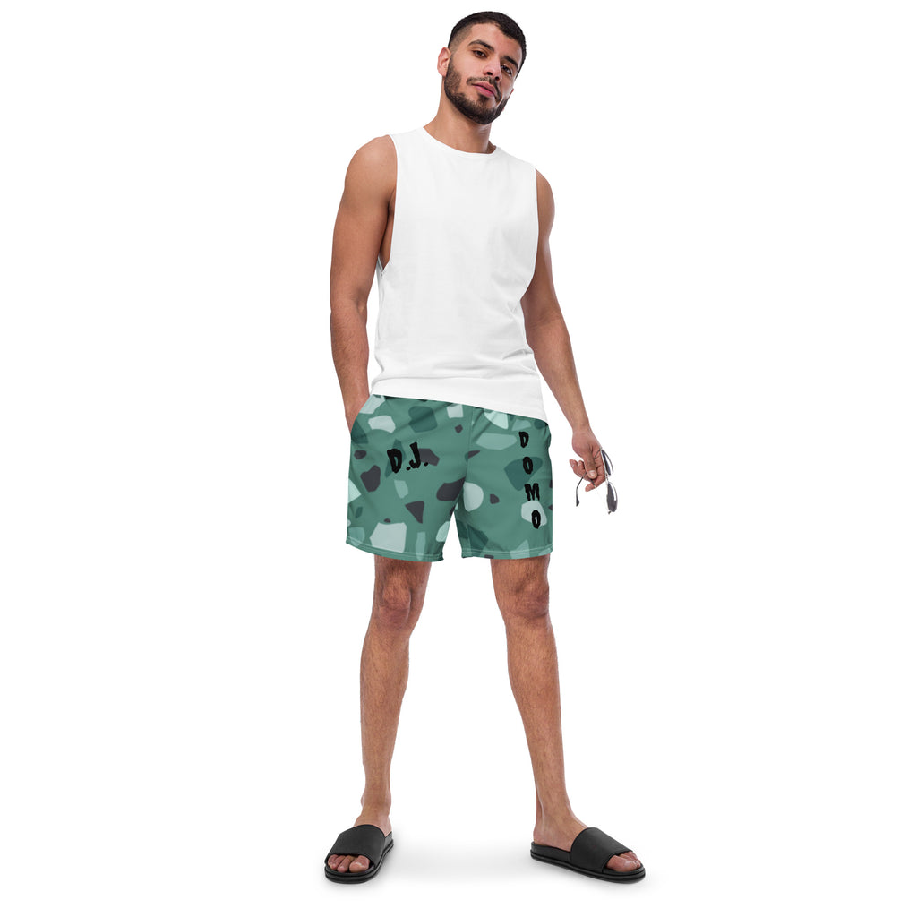 "Green Shapes" Swim Trunks