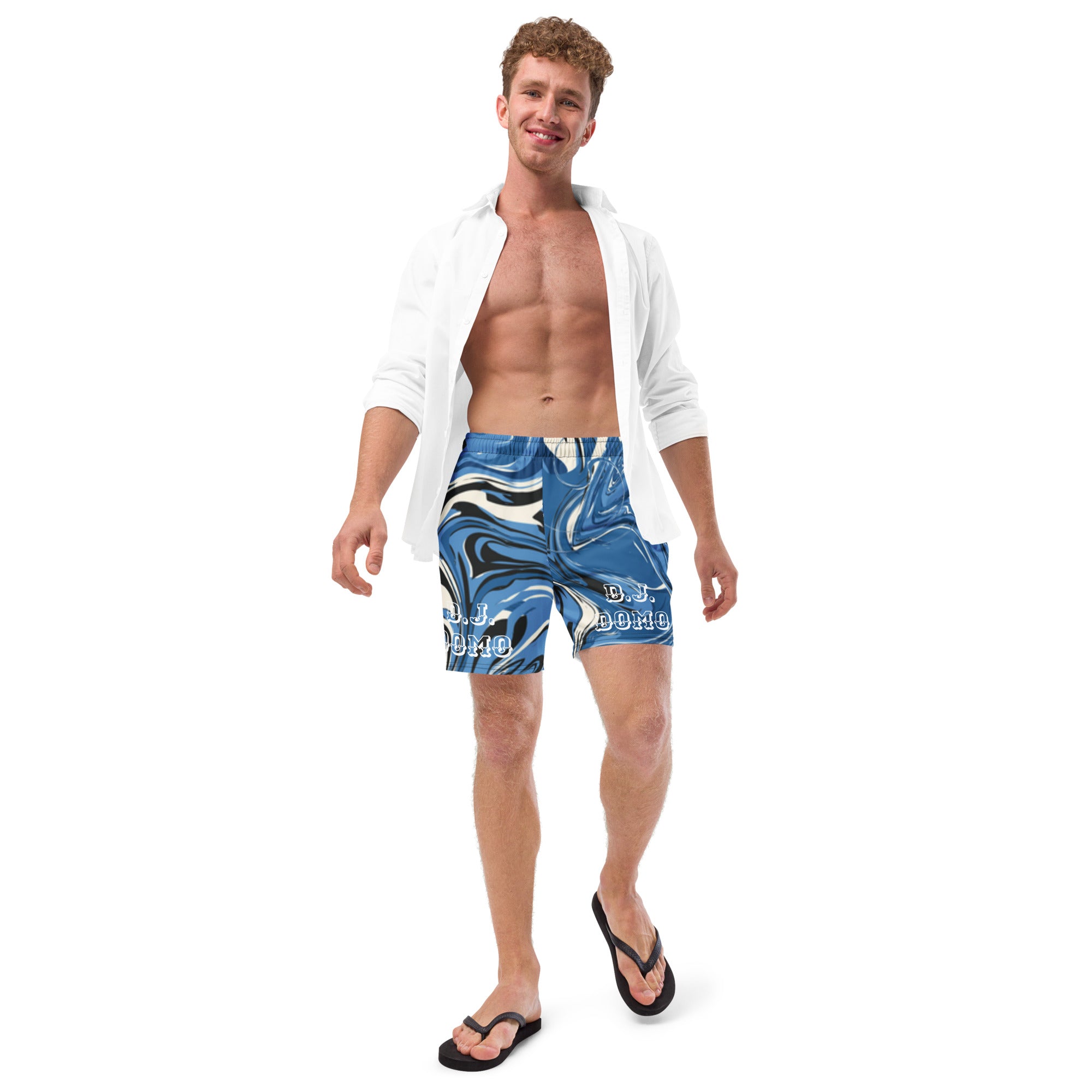 "Blue Swirlz" Swim Trunks
