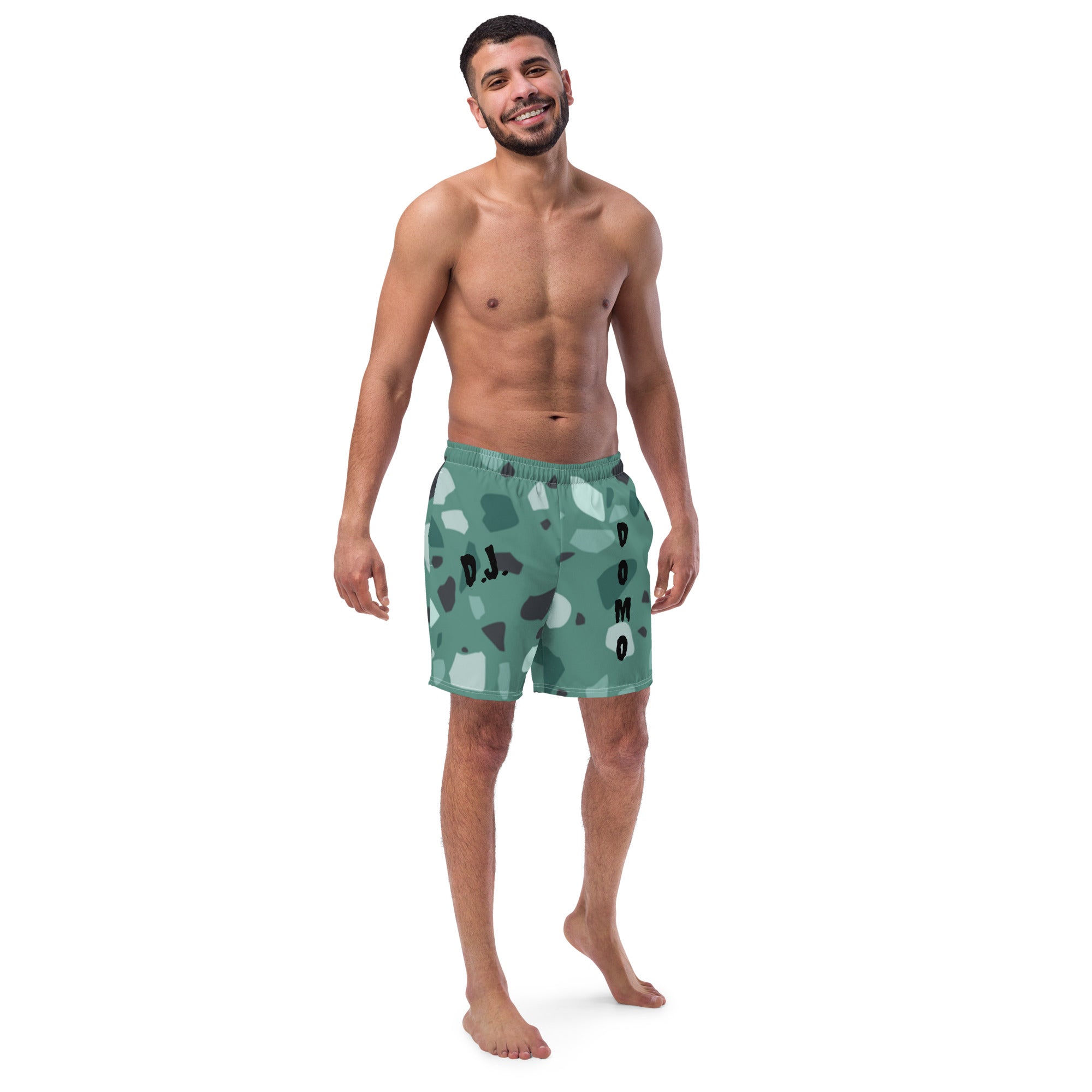 "Green Shapes" Swim Trunks
