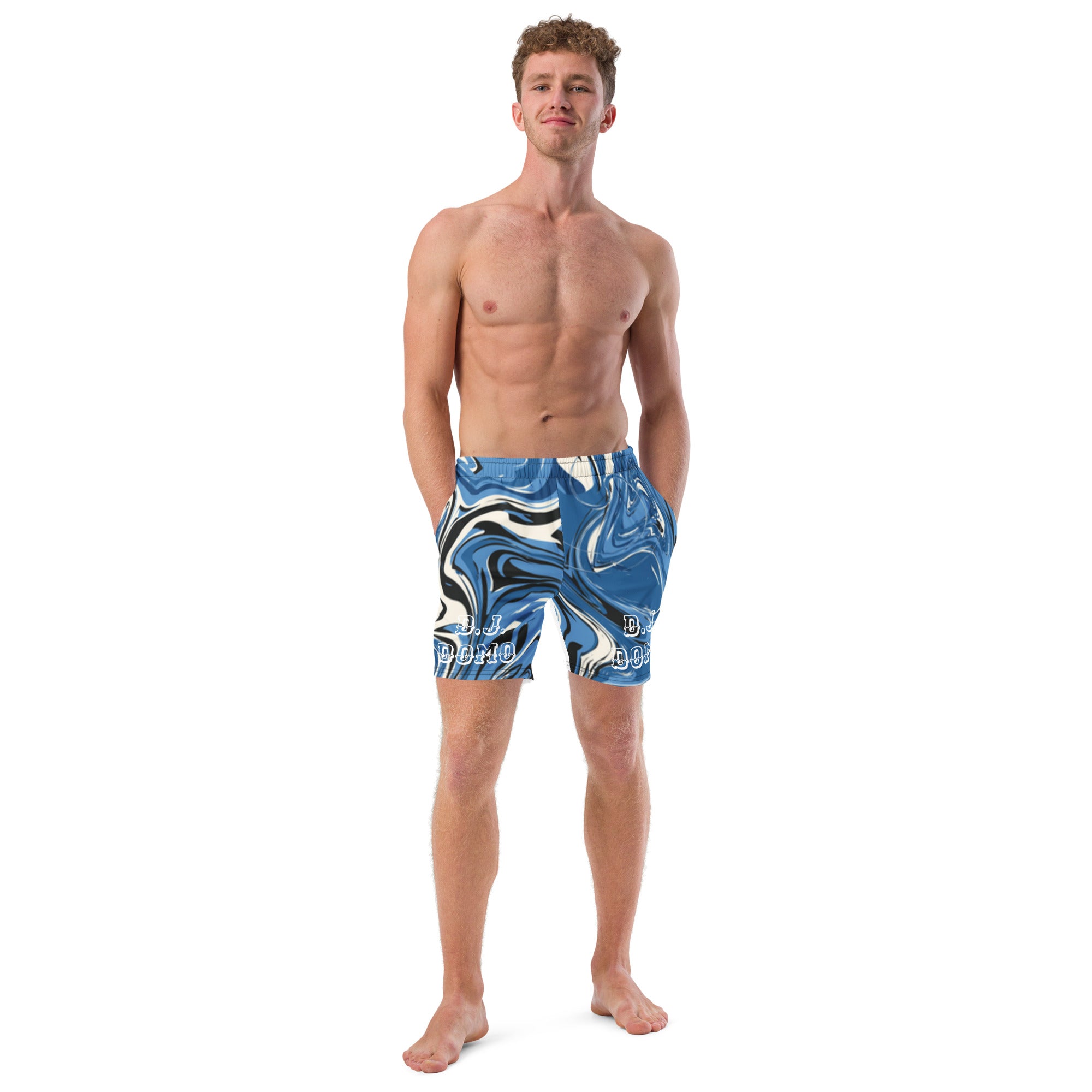 "Blue Swirlz" Swim Trunks