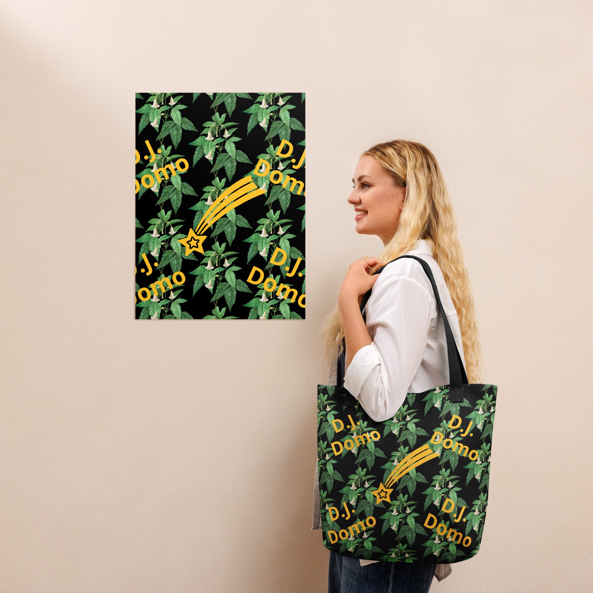 "Gold Star" Tote Bag Gold or Black Straps