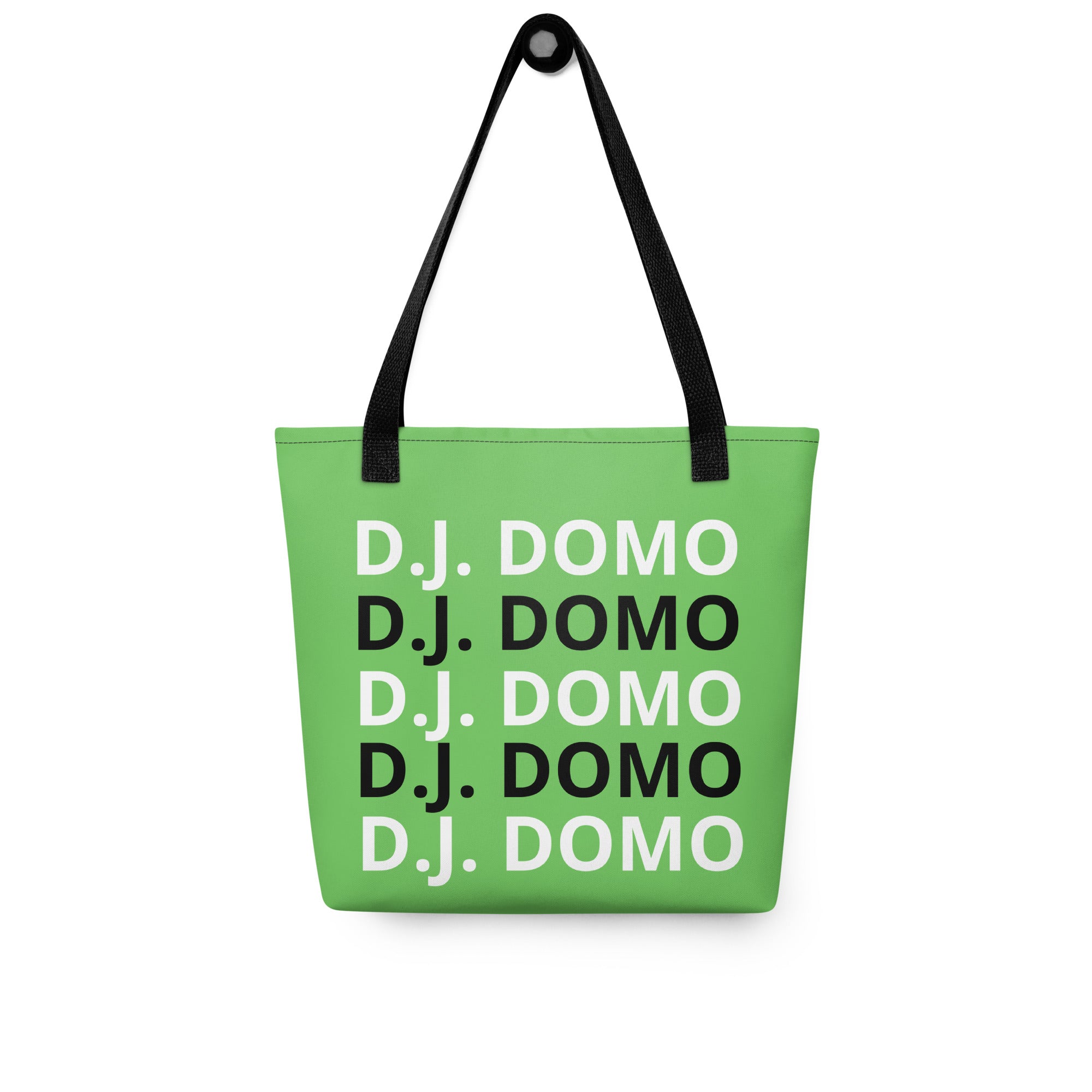 "Classic" Tote Bag Light Green/Black/White