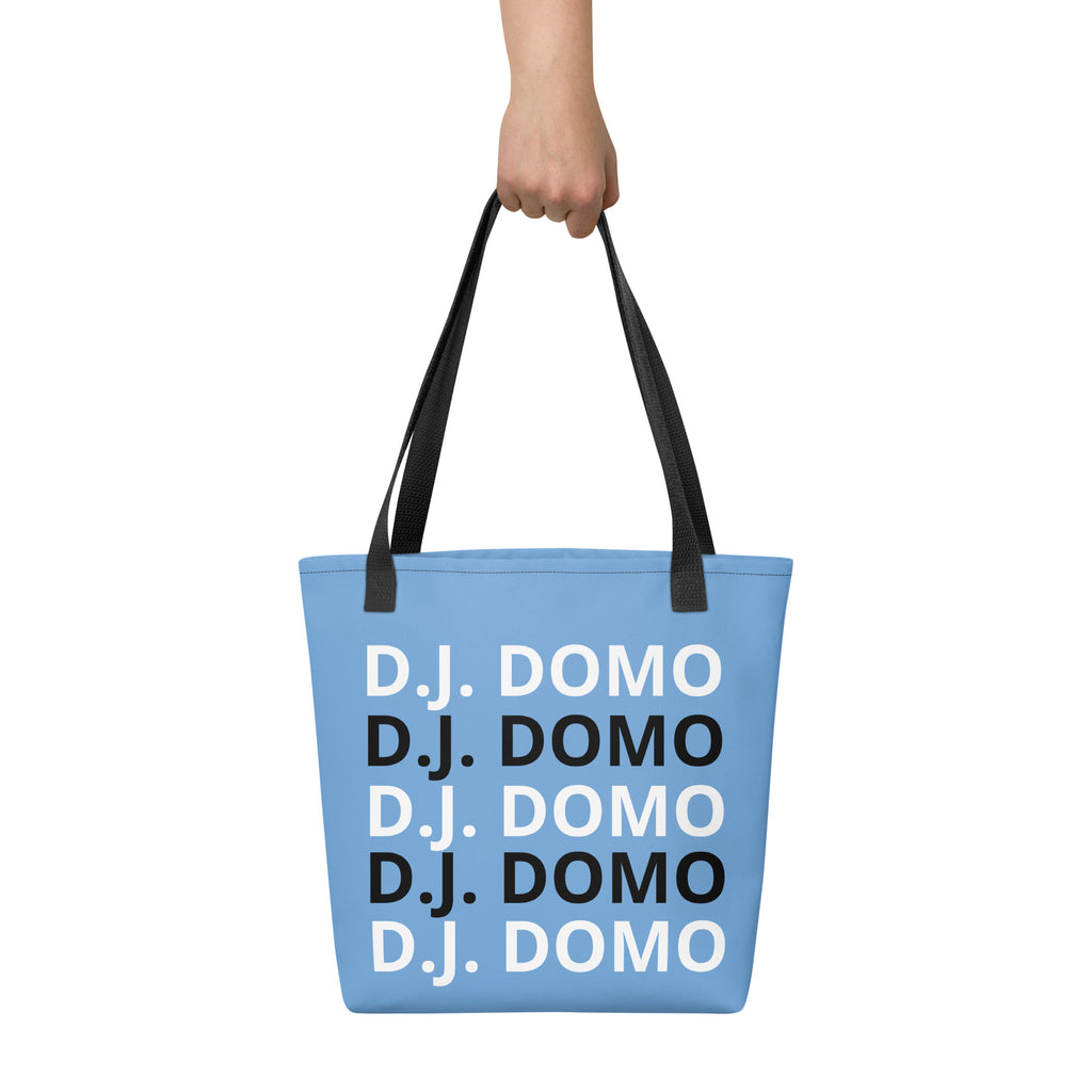 "Classic" Tote Bag Sky Blue/Black/White