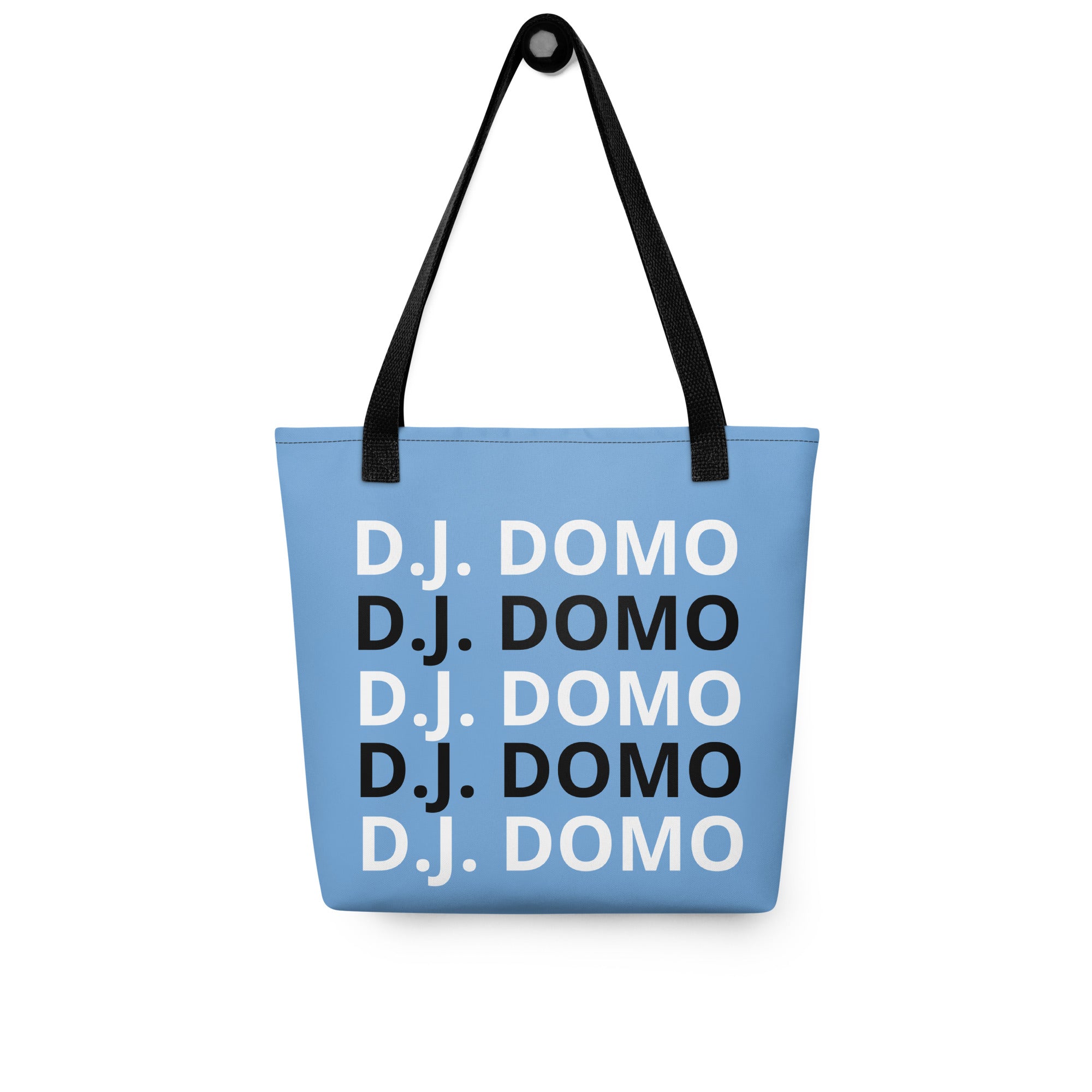 "Classic" Tote Bag Sky Blue/Black/White