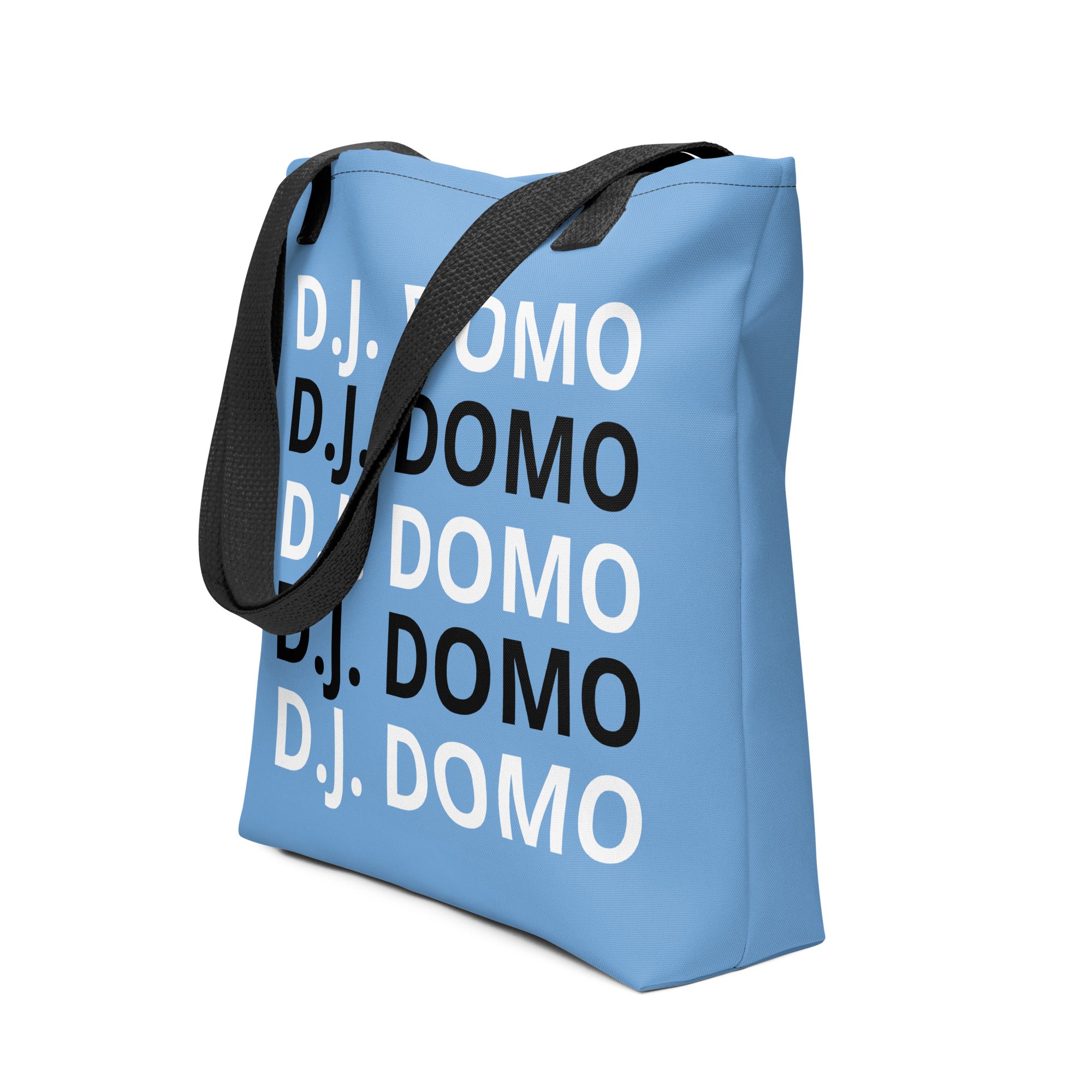 "Classic" Tote Bag Sky Blue/Black/White
