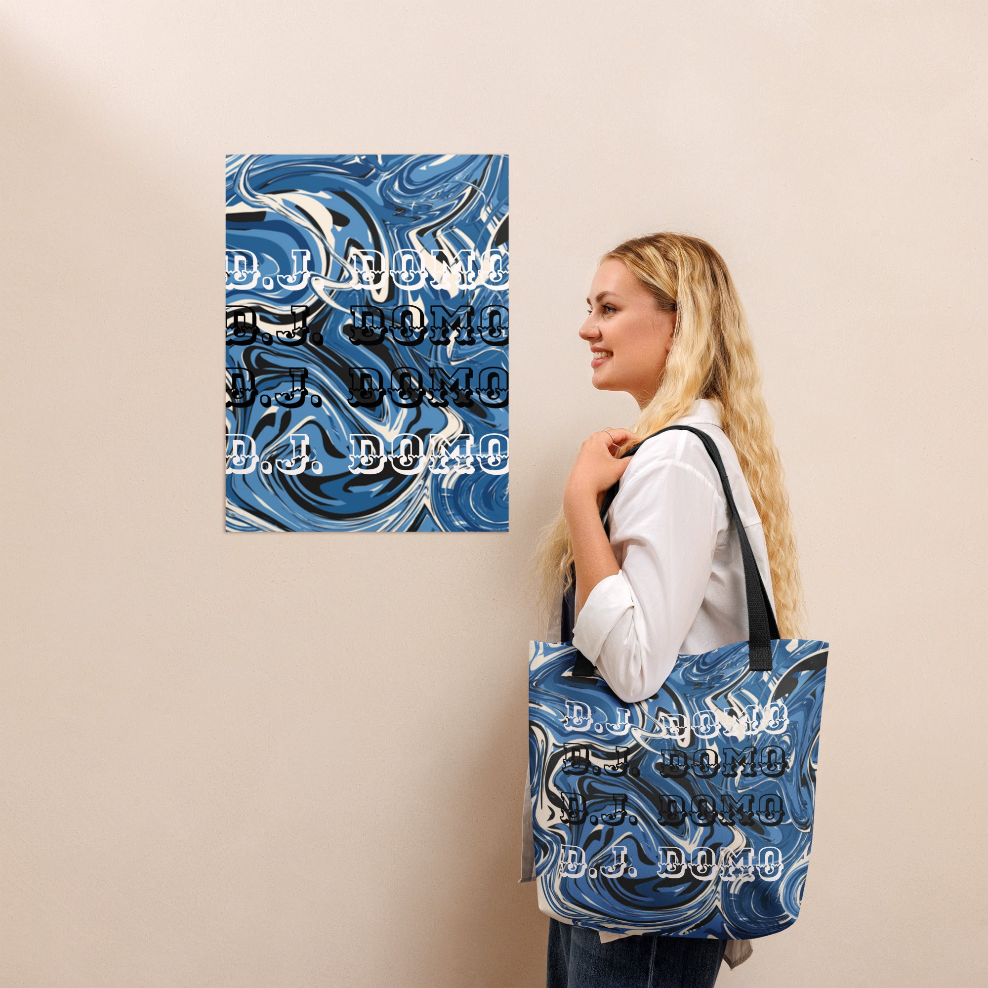 "Blue Swirlz" Tote Bag