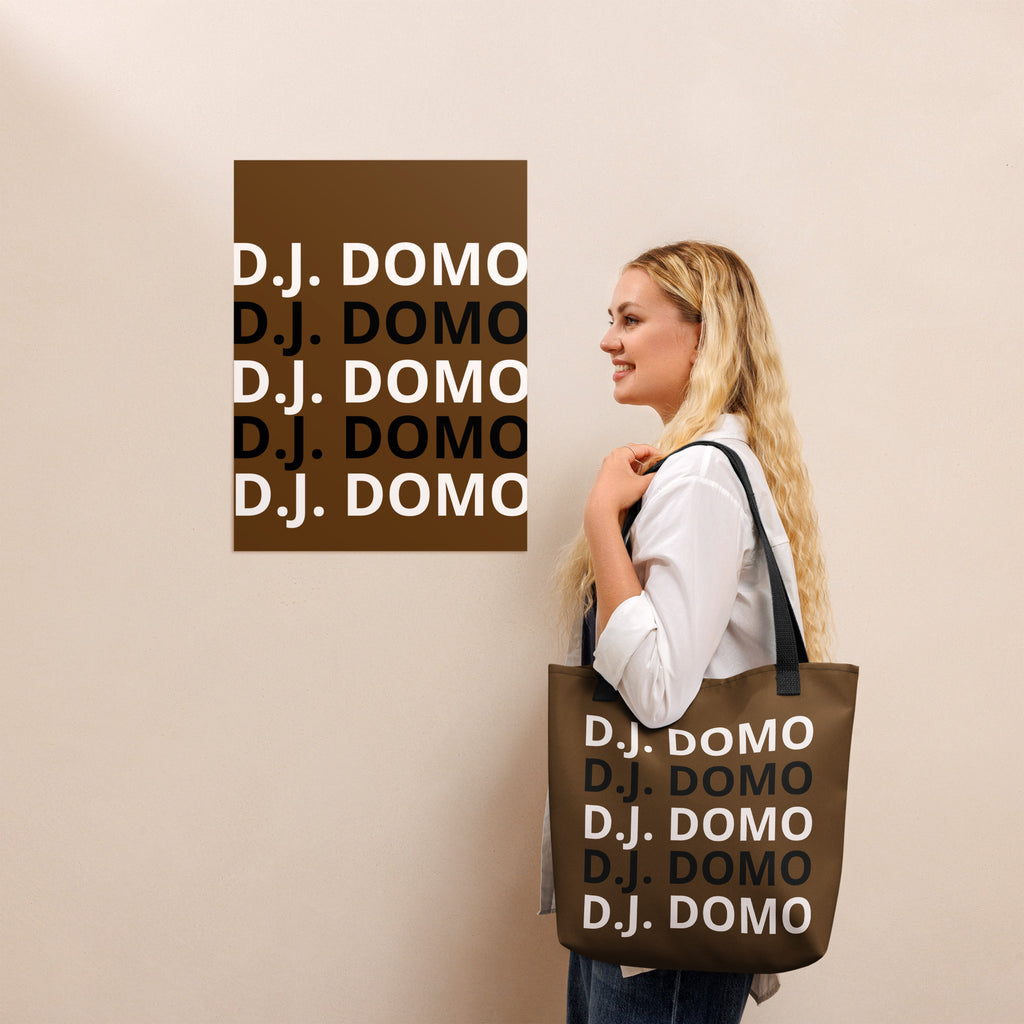 "Classic" Tote Bag Brown/Black/White