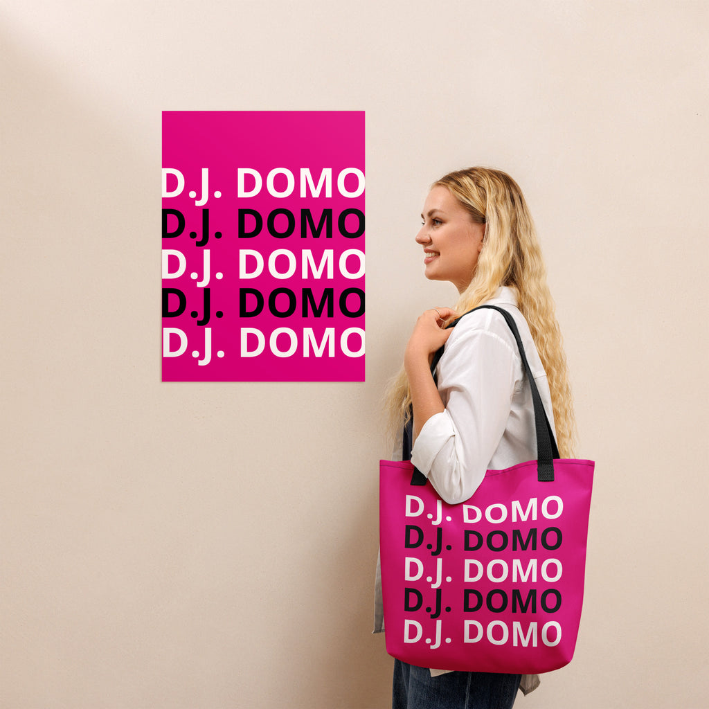 "Classic" Tote Bag Pink/Black/White