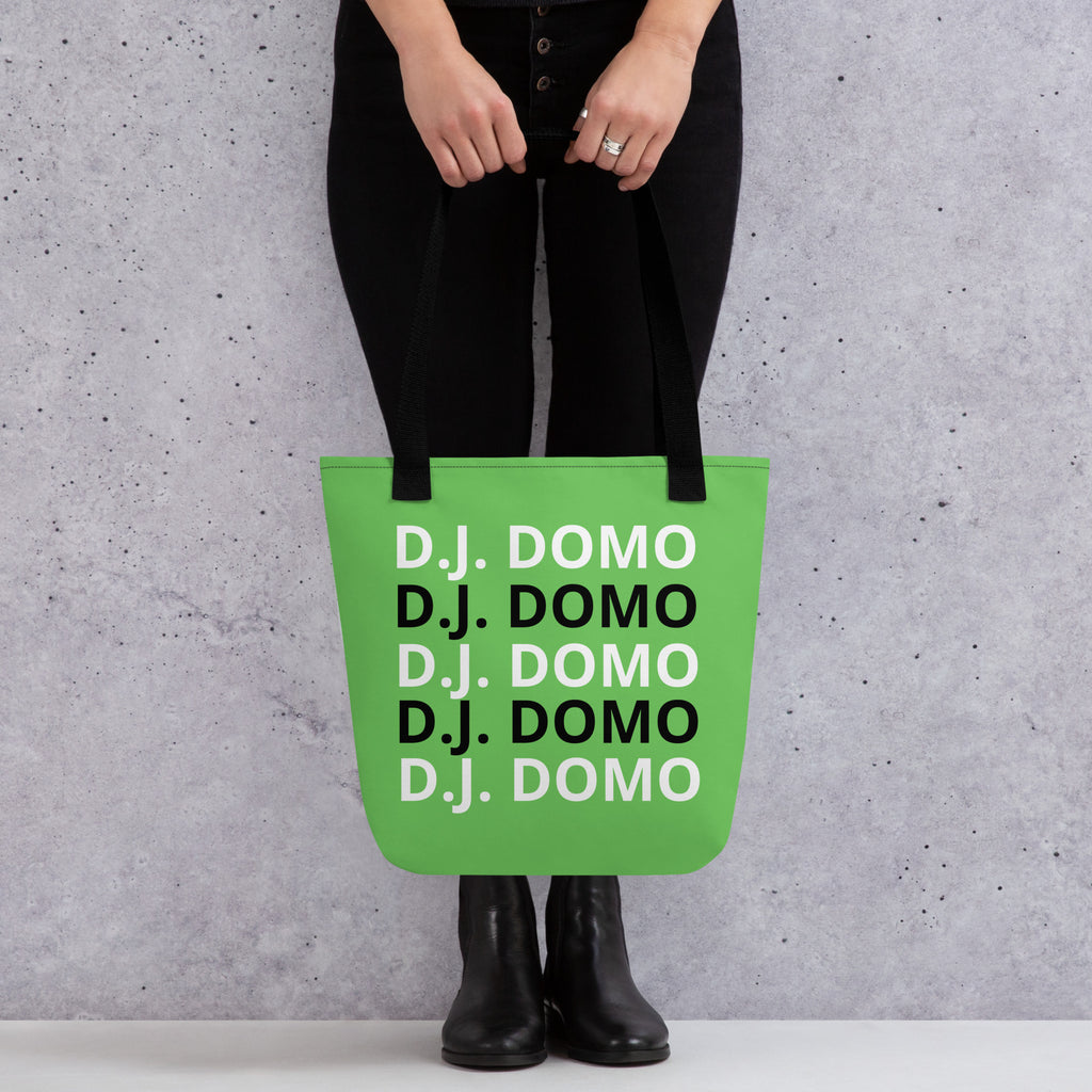 "Classic" Tote Bag Light Green/Black/White