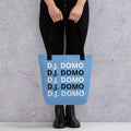 "Classic" Tote Bag Sky Blue/Black/White
