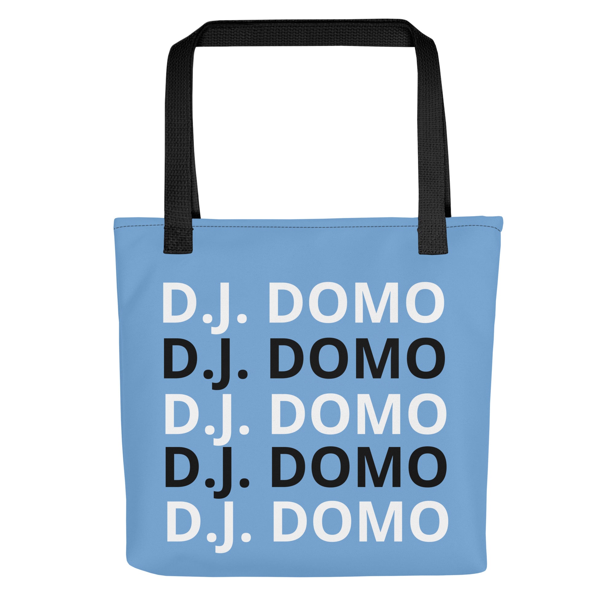 "Classic" Tote Bag Sky Blue/Black/White