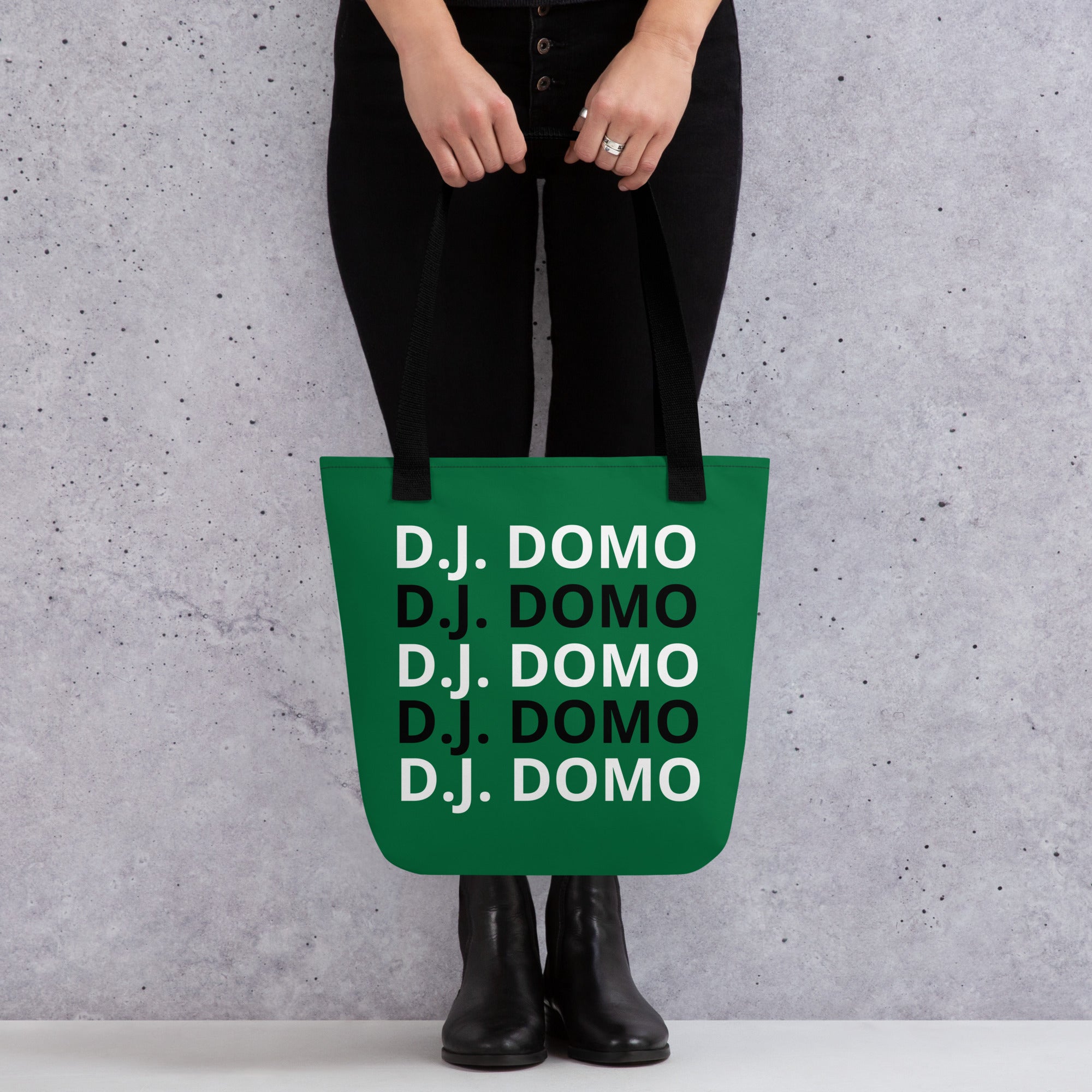 "Classic" Tote Bag Green/Black/White