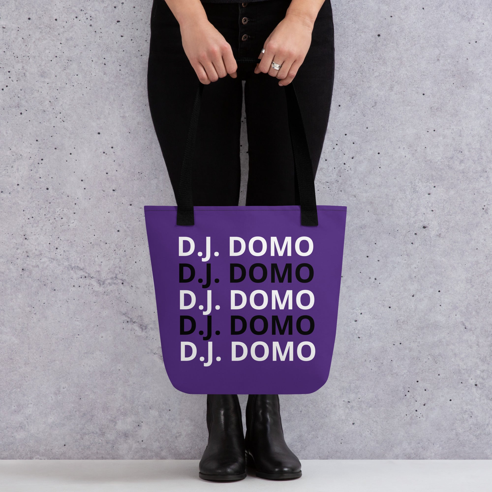 "Classic" Tote Bag Purple/Black/White