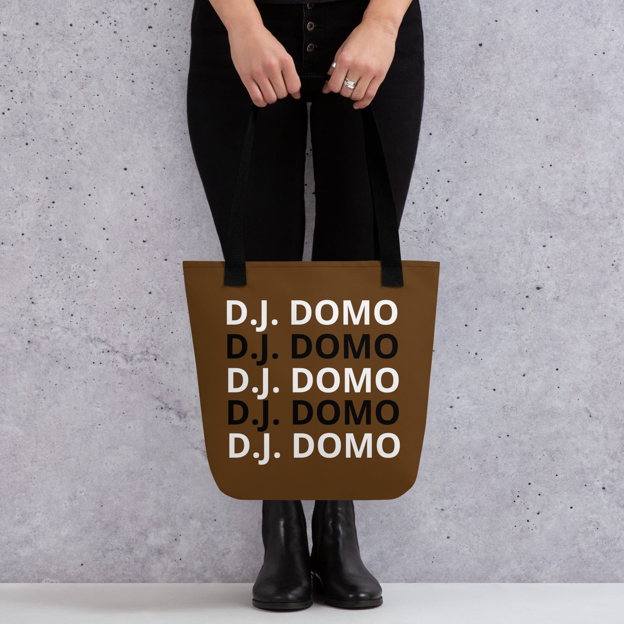 "Classic" Tote Bag Brown/Black/White