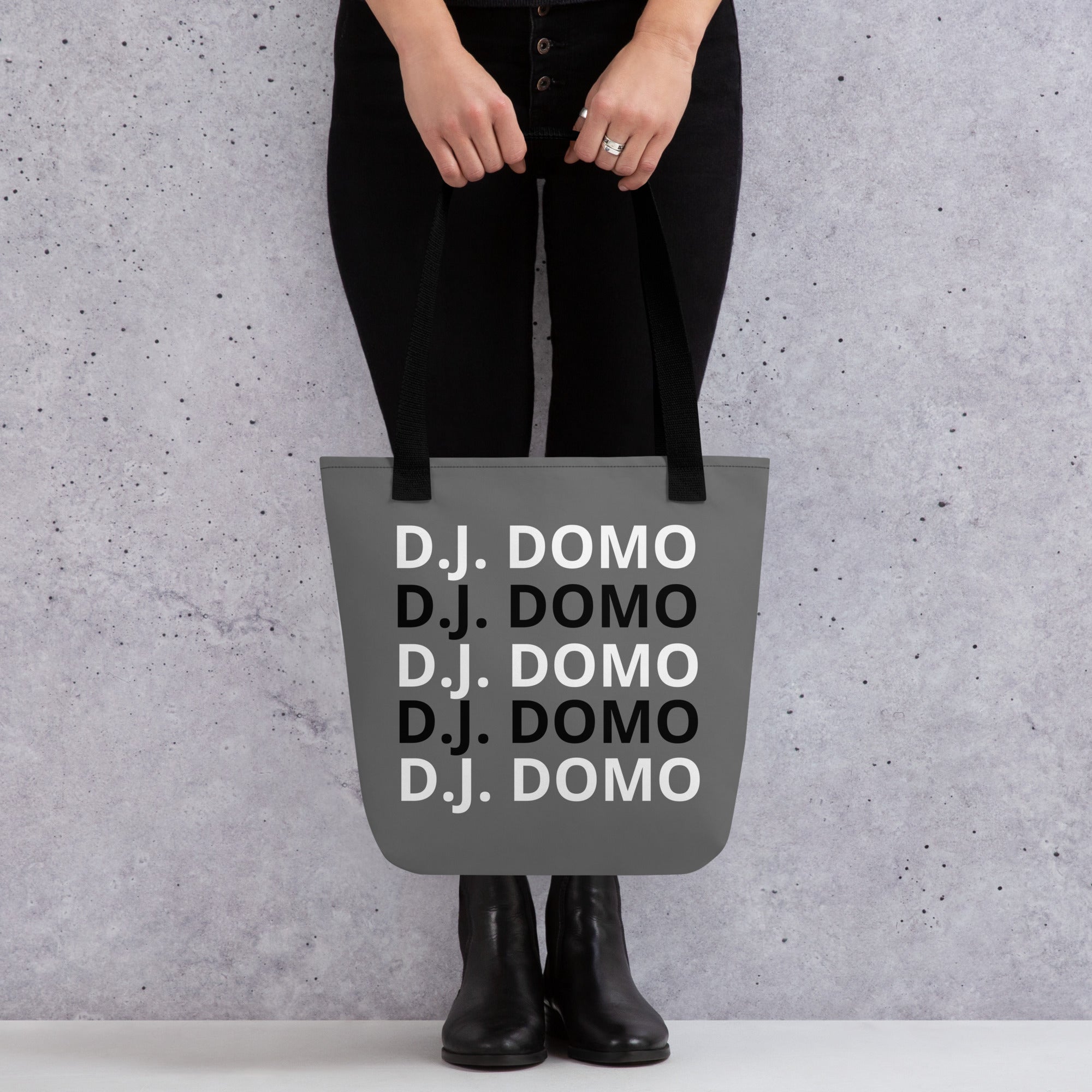"Classic" Tote Bag Gray/Black/White