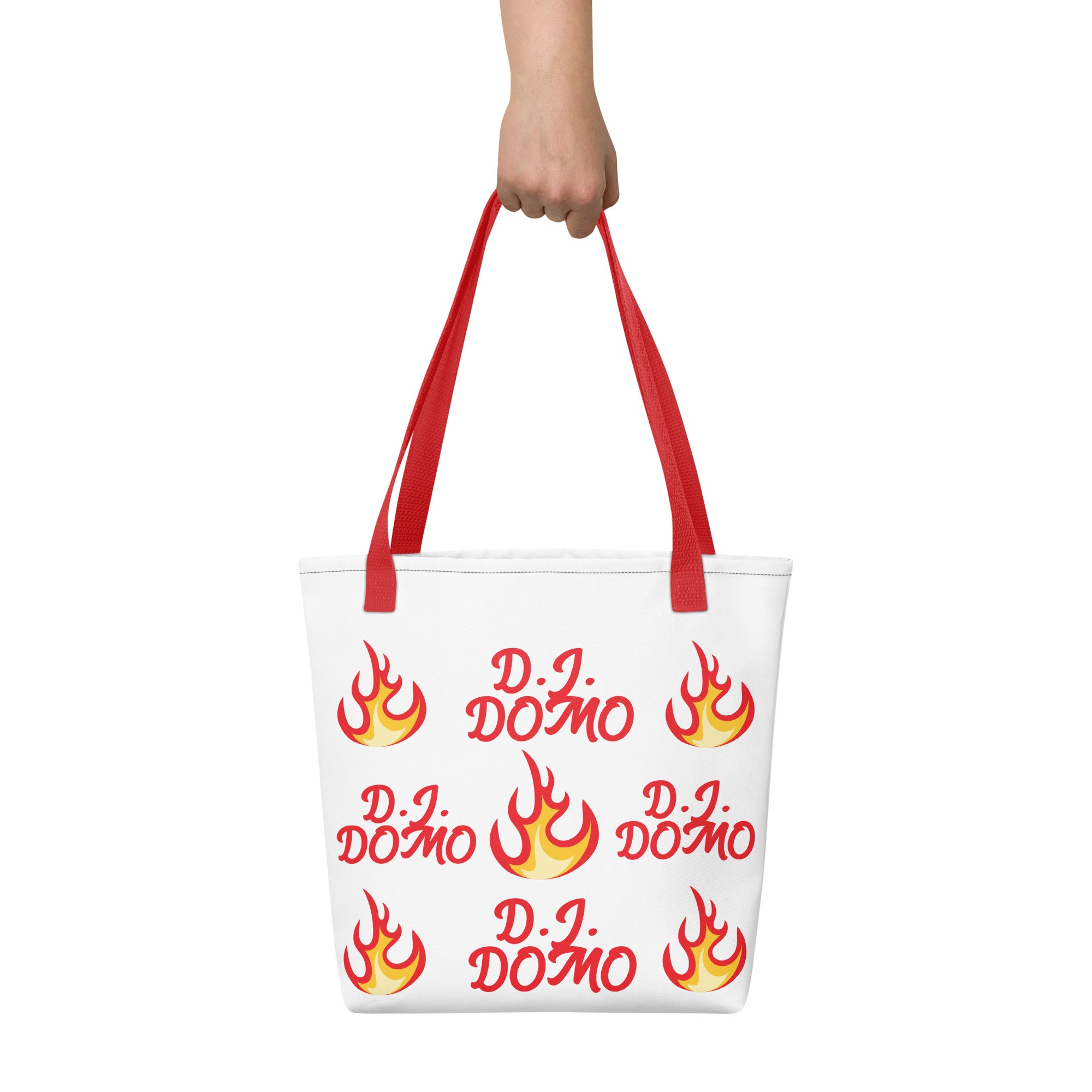 "Hot Fire" Tote Bag Gold or Red Straps