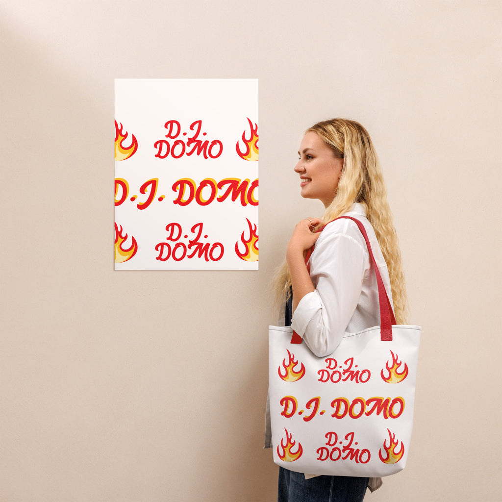 "Hot Fire Bag 2" Tote Bag Gold or Red Straps