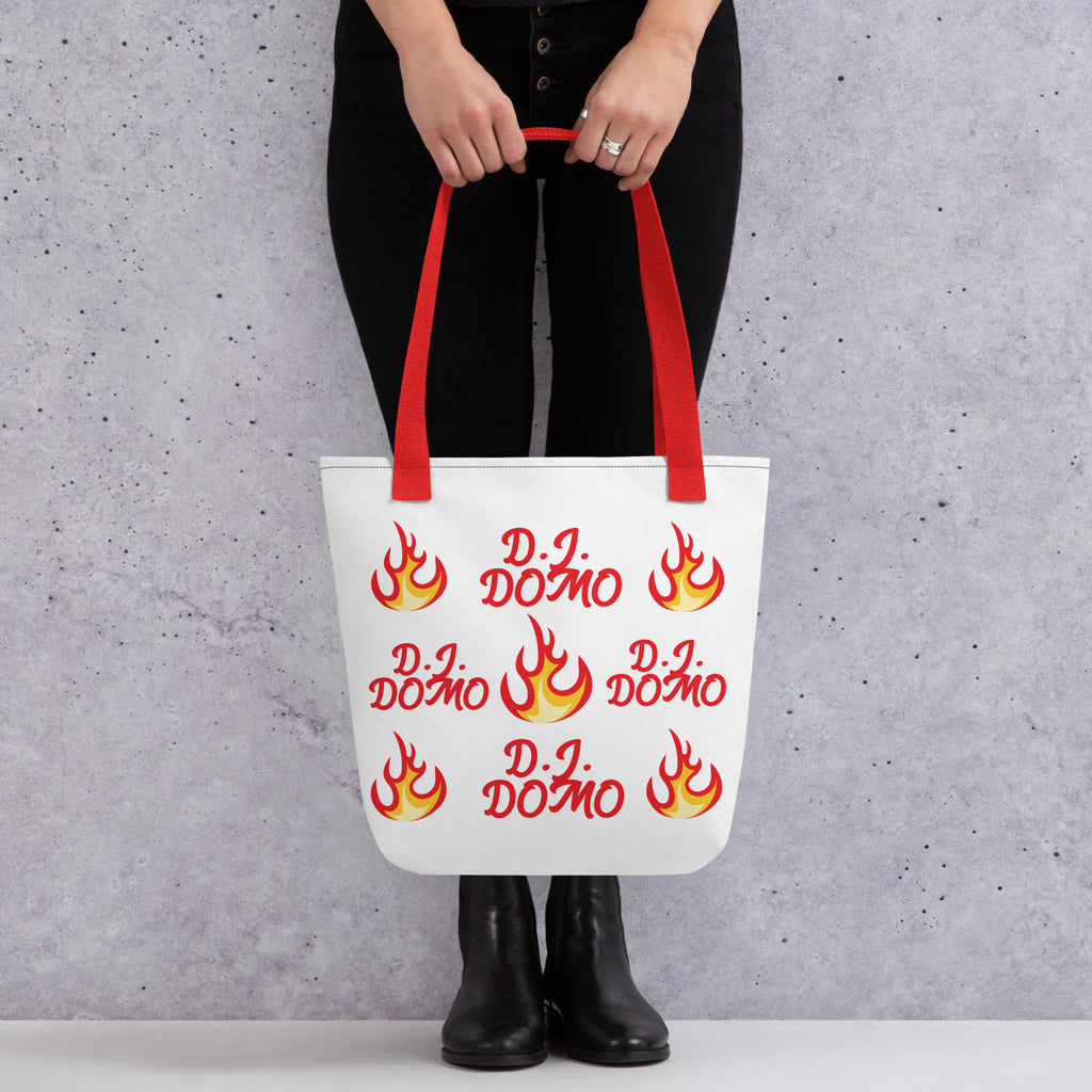 "Hot Fire" Tote Bag Gold or Red Straps