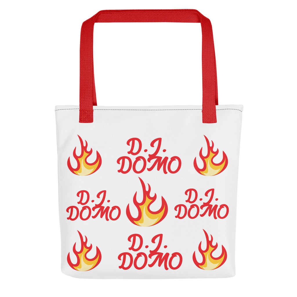 "Hot Fire" Tote Bag Gold or Red Straps