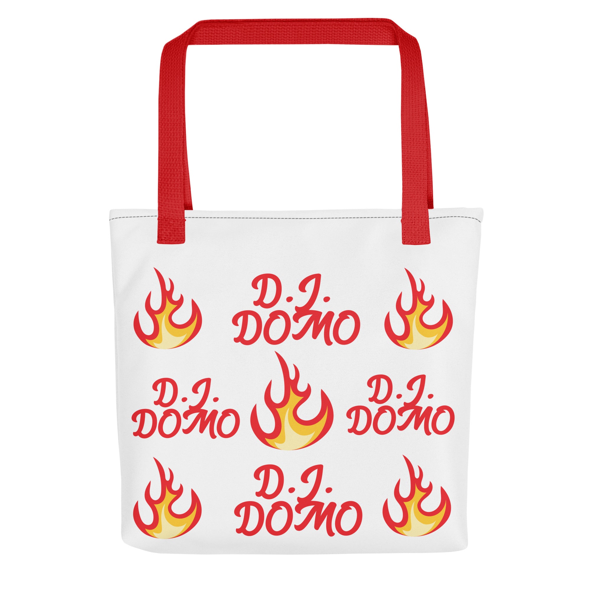 "Hot Fire" Tote Bag Gold or Red Straps