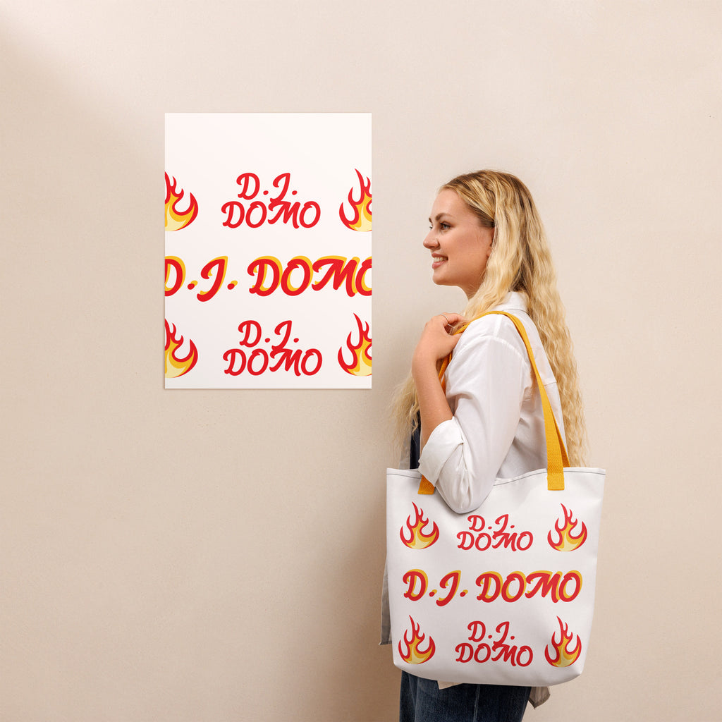"Hot Fire Bag 2" Tote Bag Gold or Red Straps