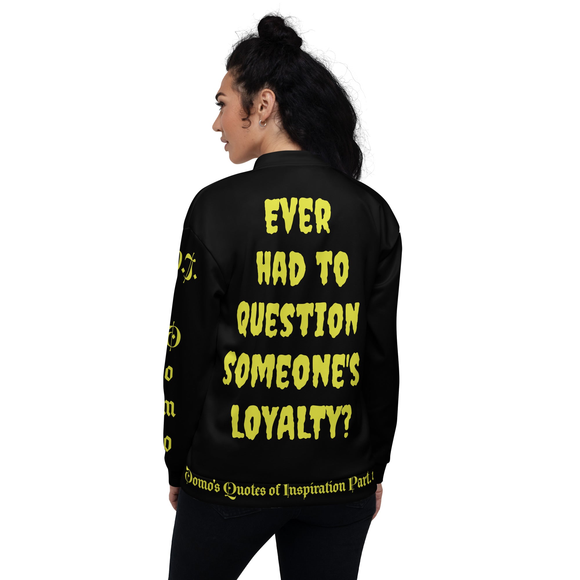 "LOYAL" Unisex Bomber Jacket Black/Gold