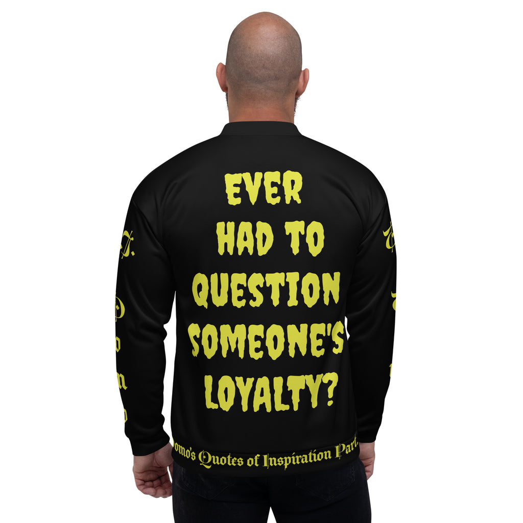 "LOYAL" Unisex Bomber Jacket Black/Gold