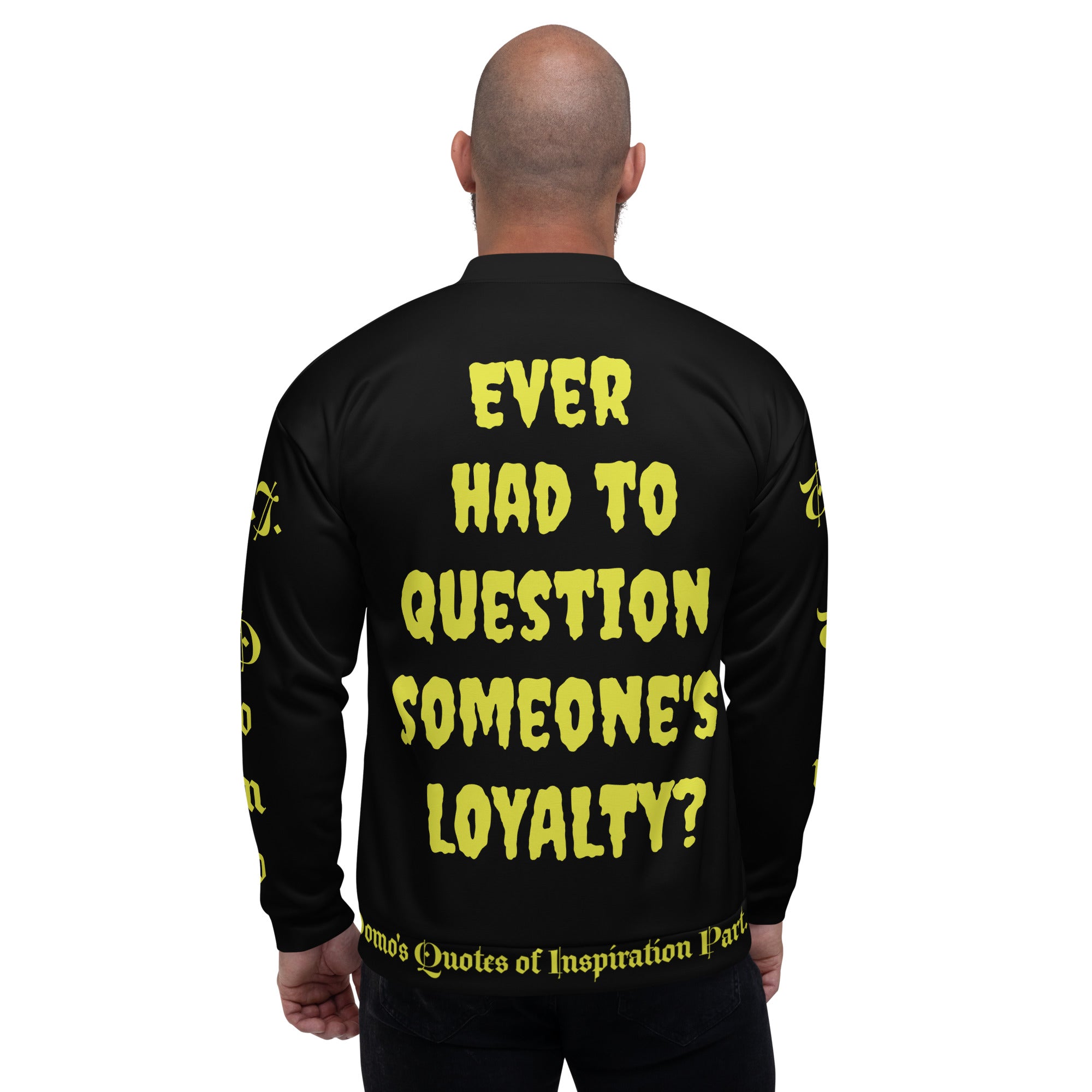 "LOYAL" Unisex Bomber Jacket Black/Gold