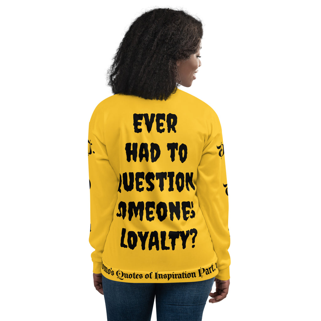 "LOYAL" Unisex Bomber Jacket Gold/Black