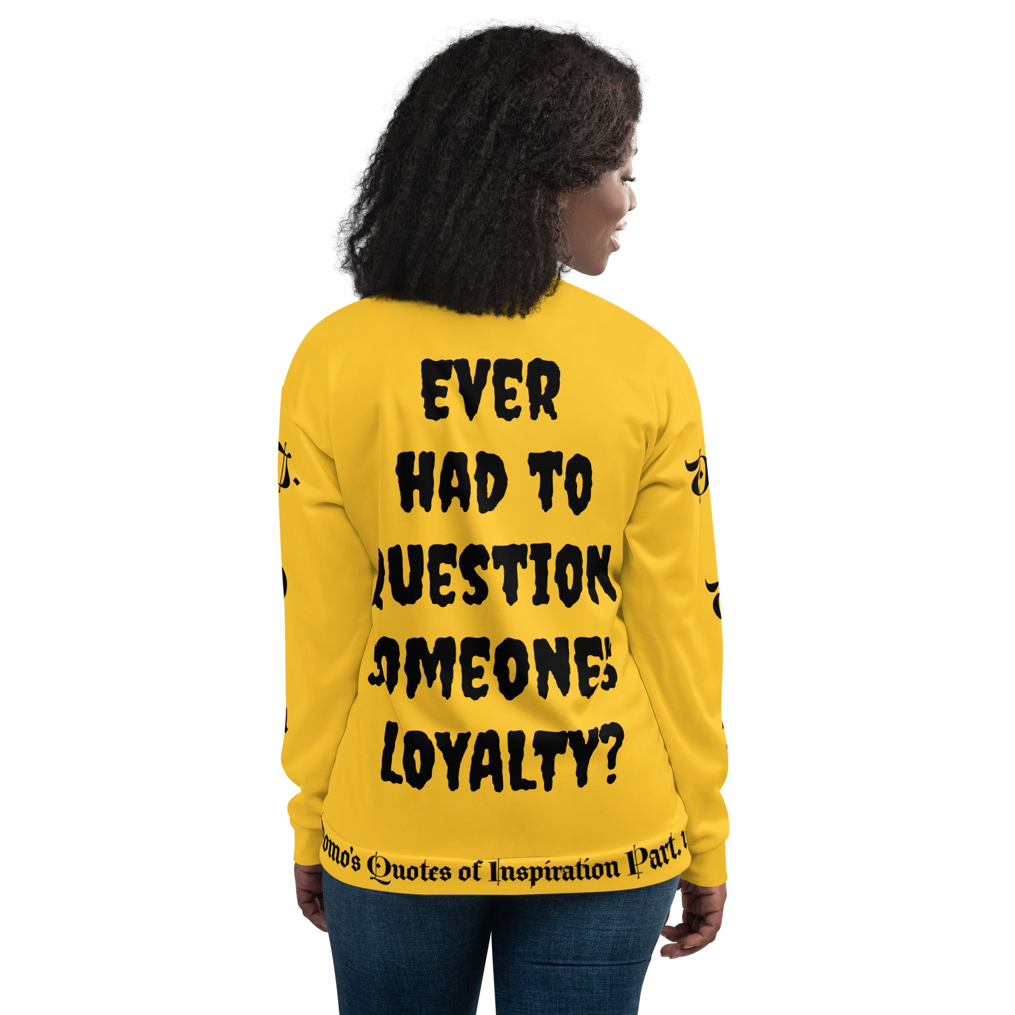 "LOYAL" Unisex Bomber Jacket Gold/Black