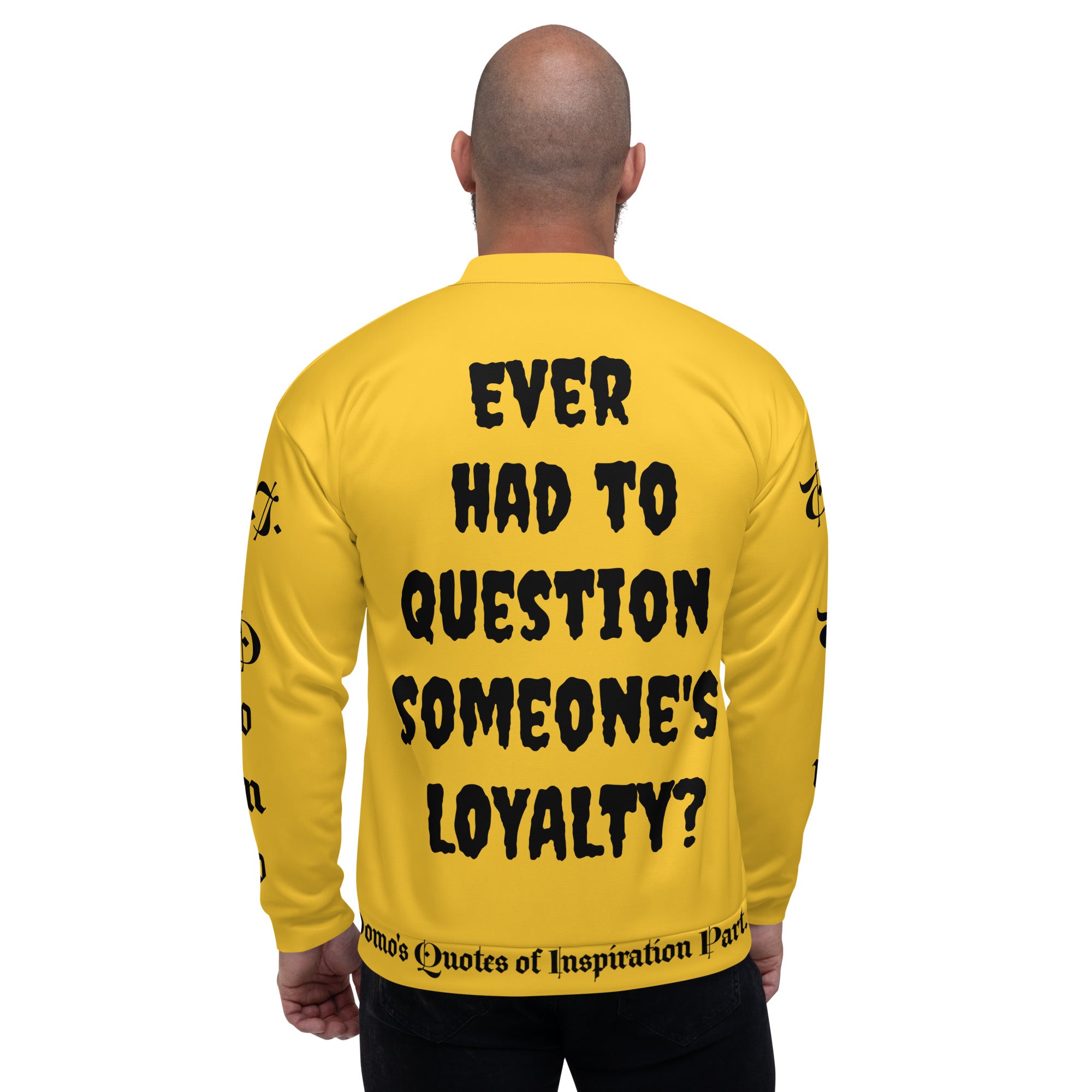 "LOYAL" Unisex Bomber Jacket Gold/Black