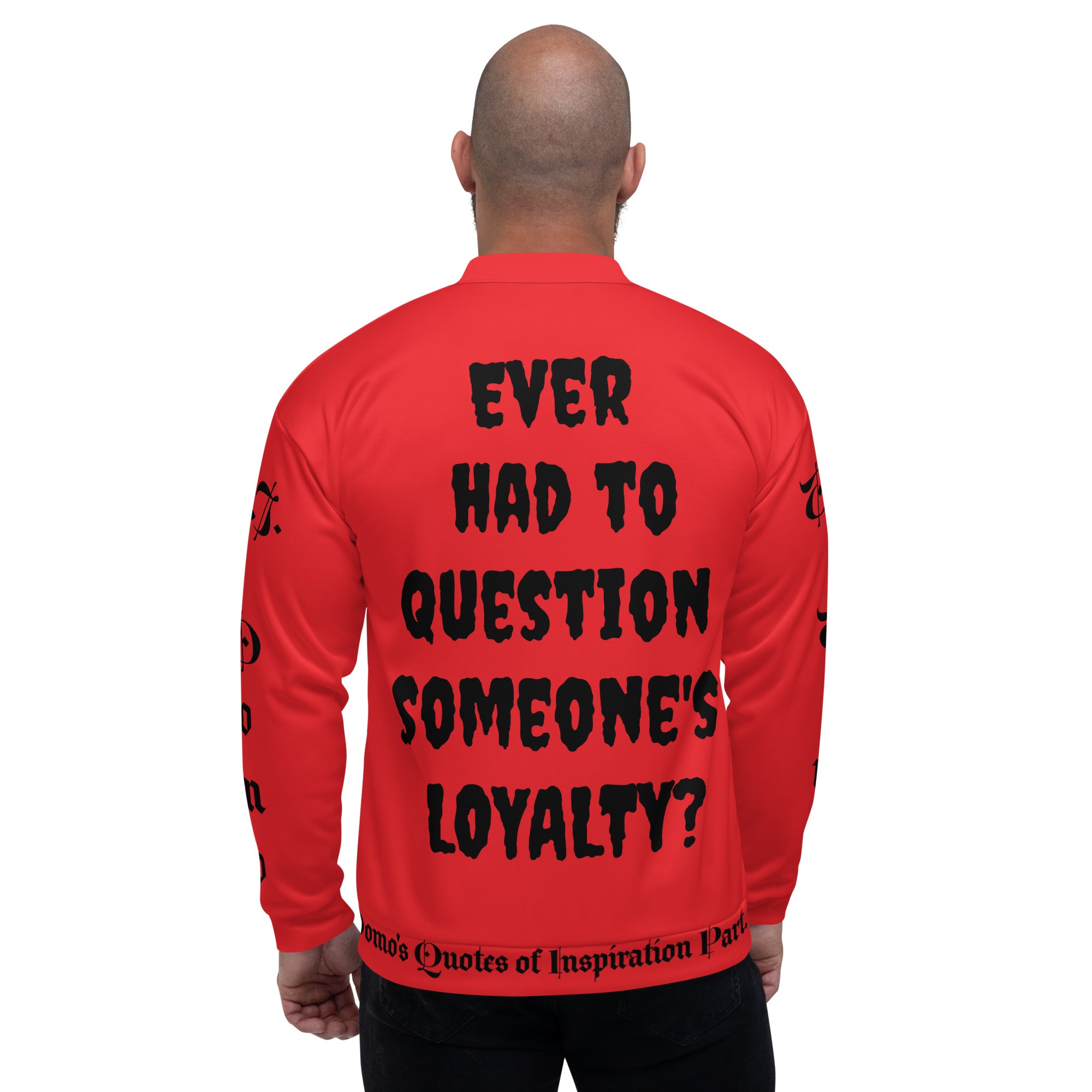 "LOYAL" Unisex Bomber Jacket Red/Black