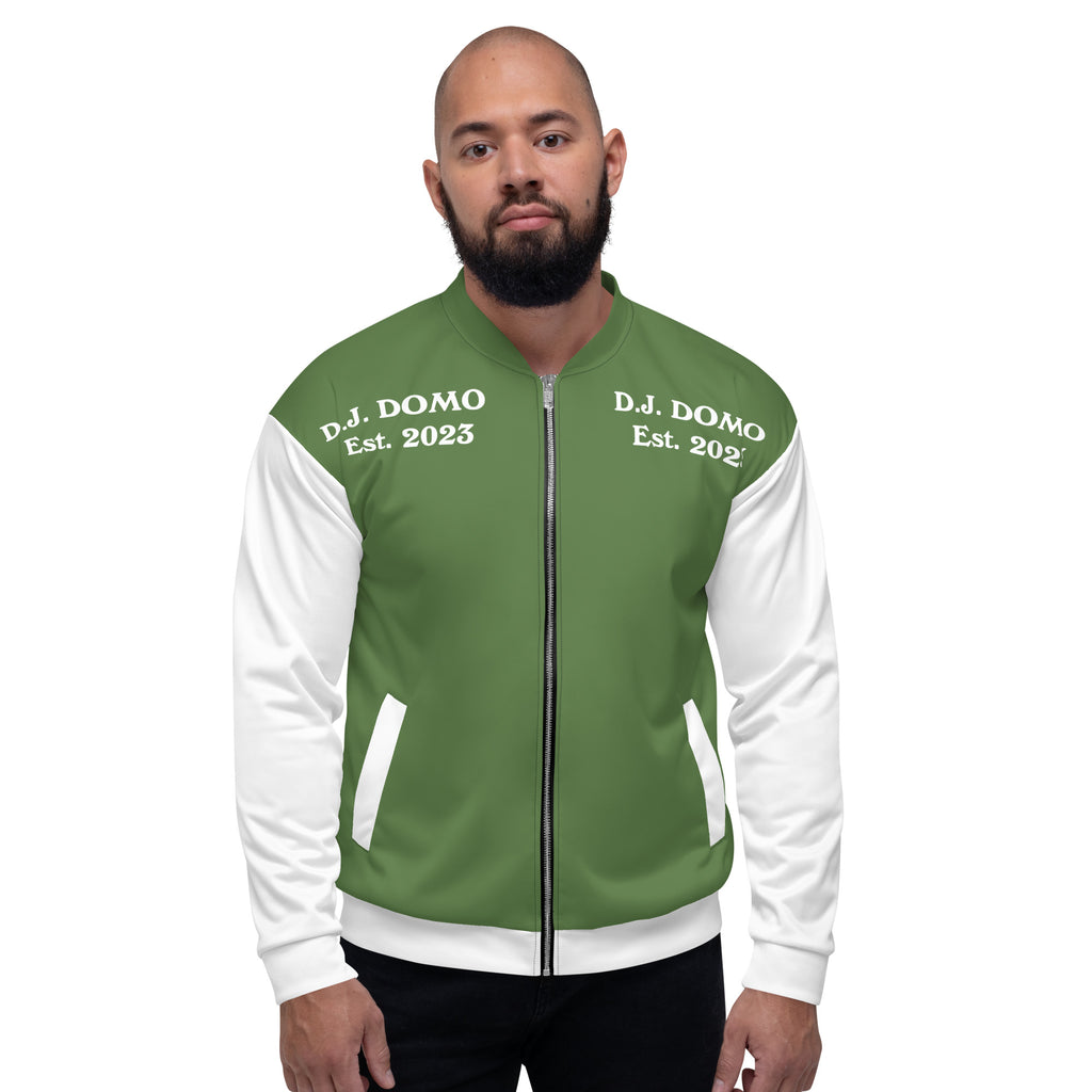"Regretted" Unisex Bomber Jacket Light Green/White