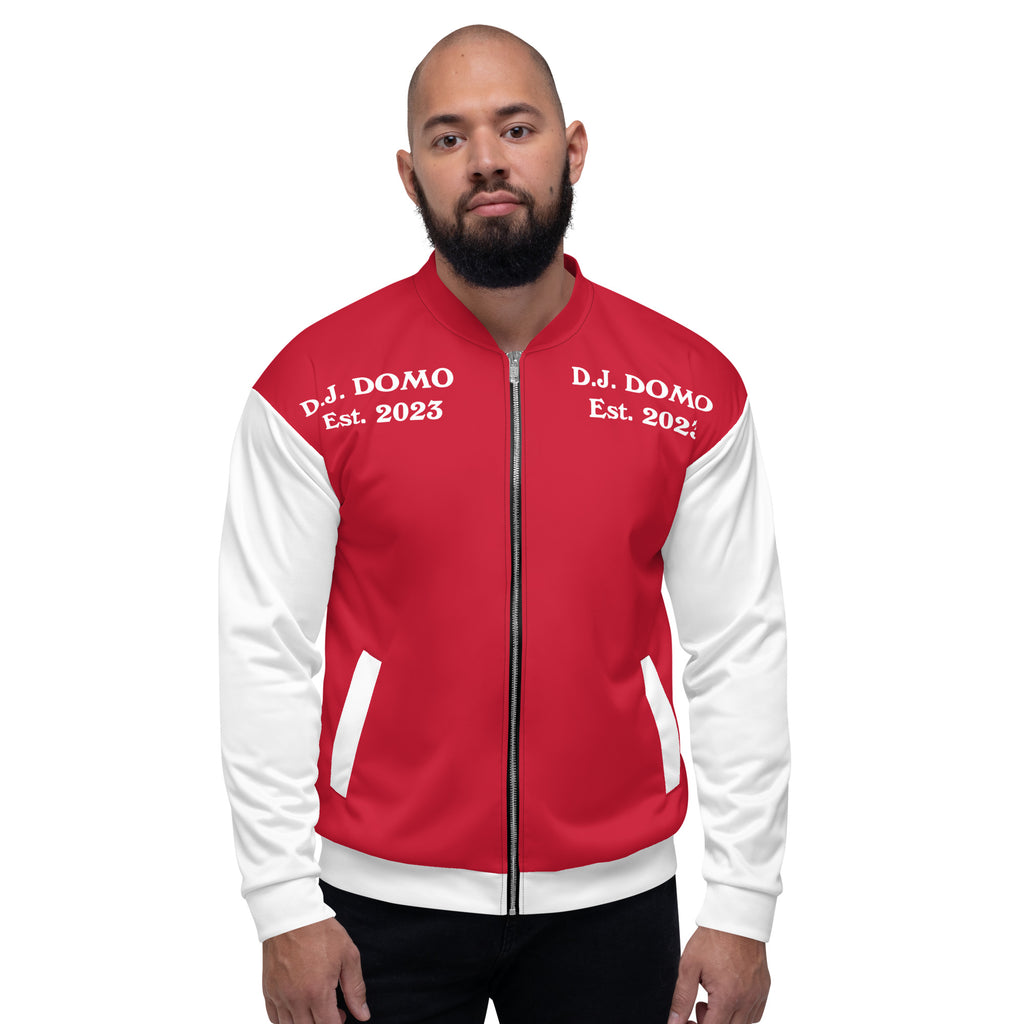 "Regretted" Unisex Bomber Jacket Red/White