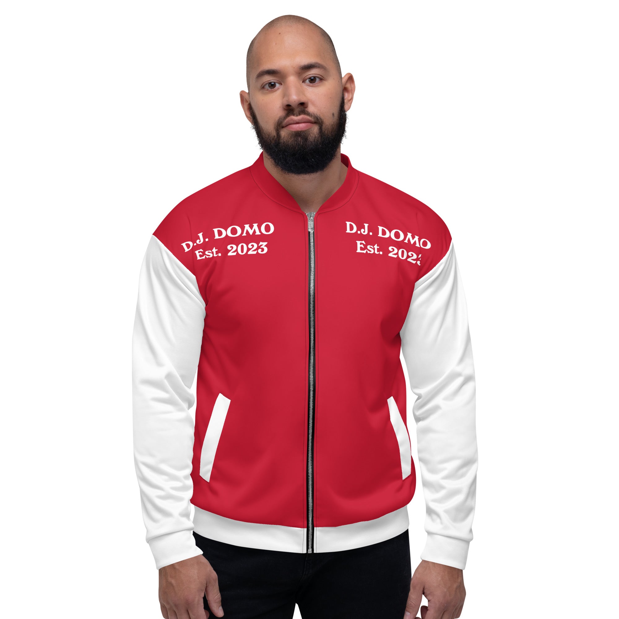 "Regretted" Unisex Bomber Jacket Red/White