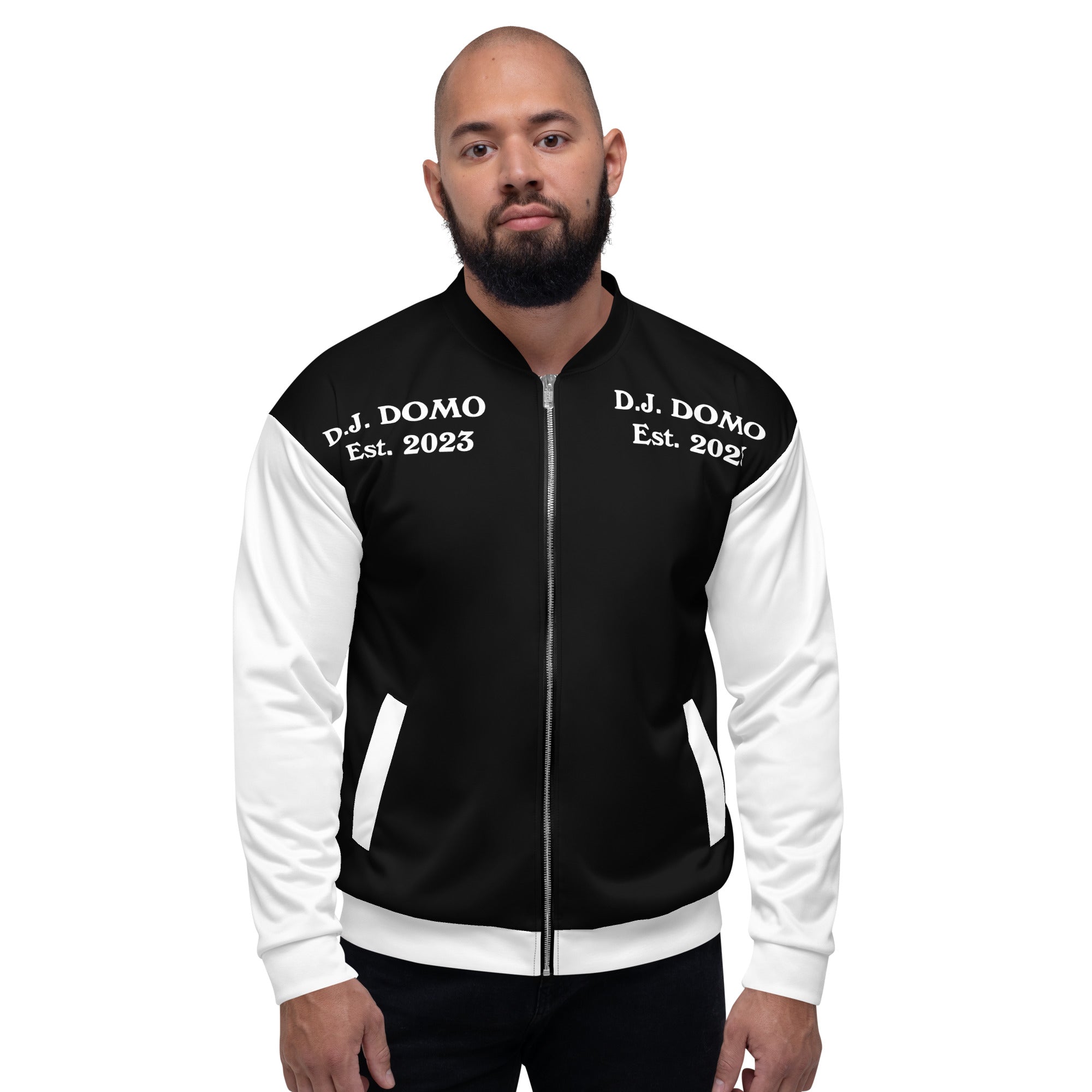 "Regretted" Unisex Bomber Jacket Black/White