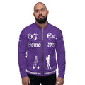 "PRAYER" Unisex Bomber Jacket Purple/White