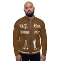 "PRAYER" Unisex Bomber Jacket Brown/White