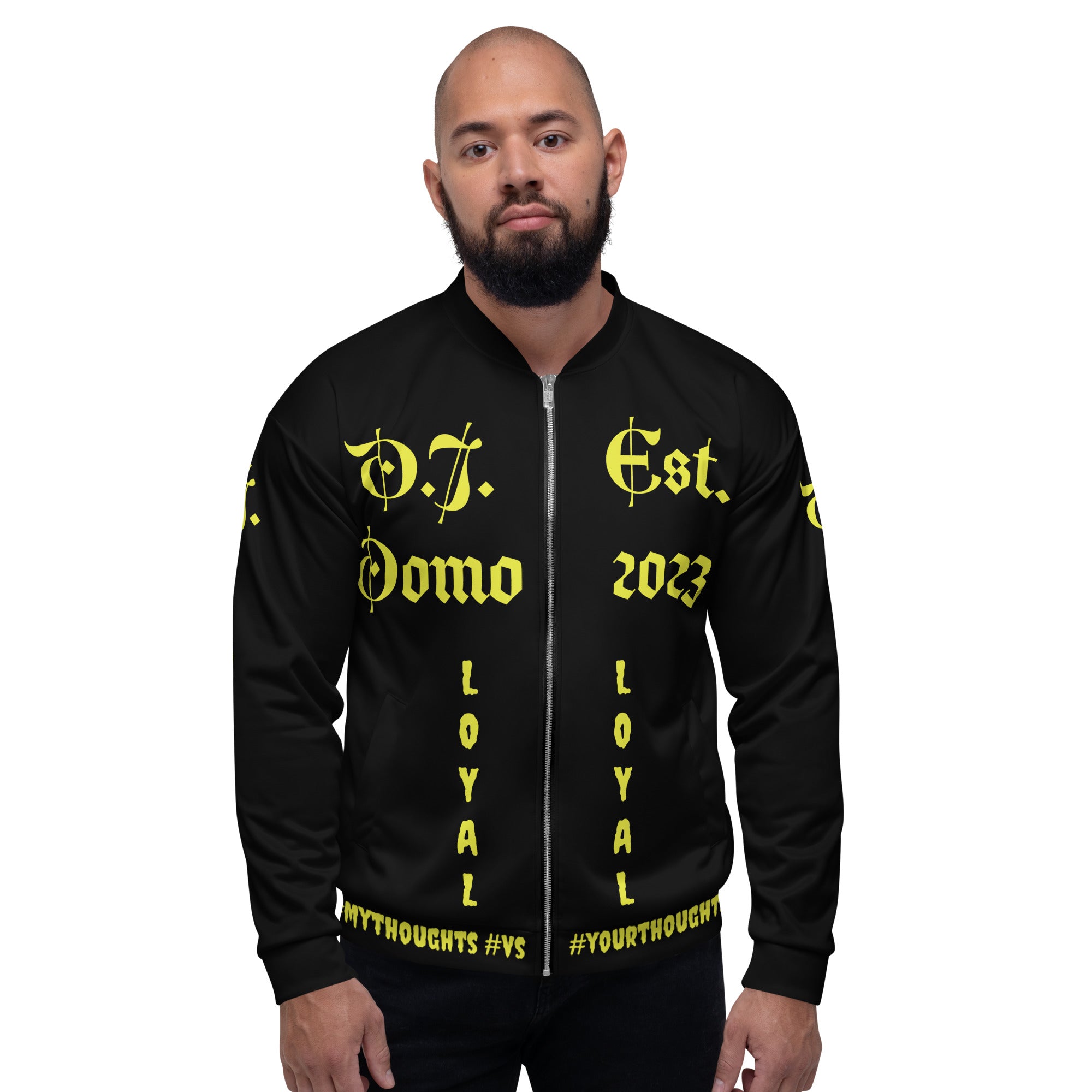 "LOYAL" Unisex Bomber Jacket Black/Gold