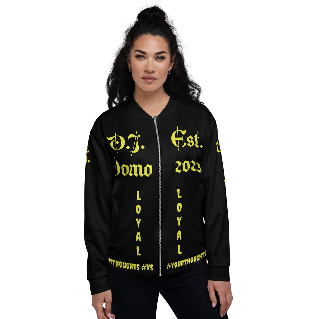 "LOYAL" Unisex Bomber Jacket Black/Gold
