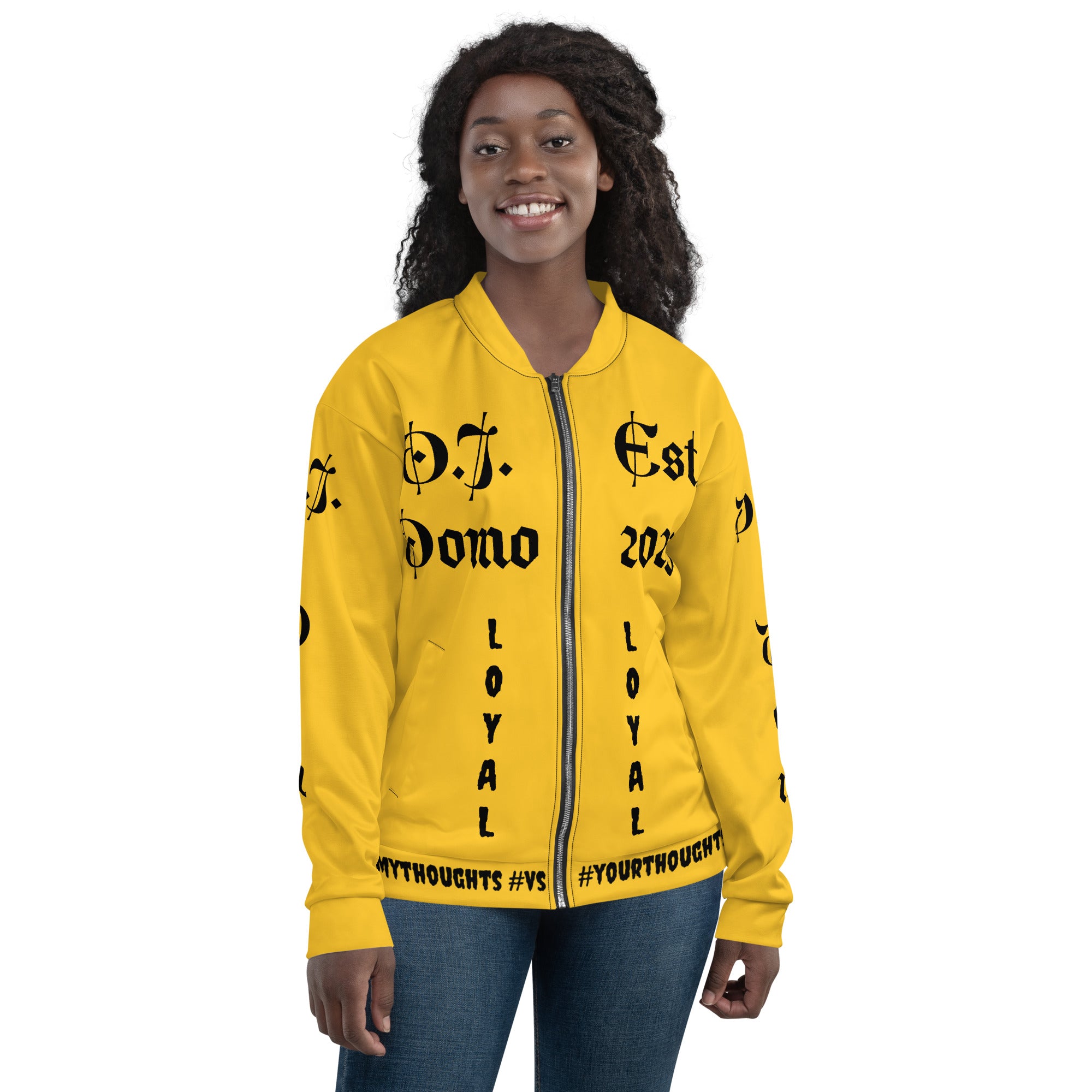 "LOYAL" Unisex Bomber Jacket Gold/Black