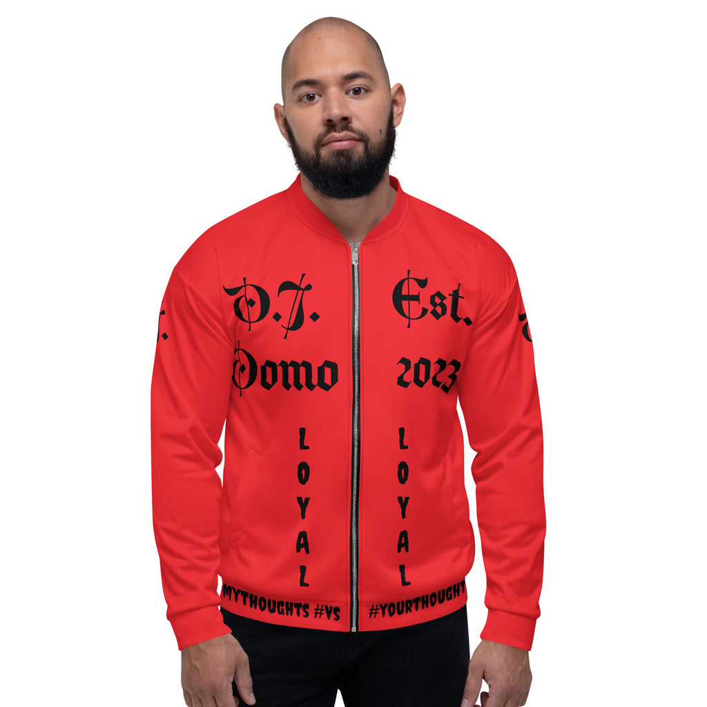 "LOYAL" Unisex Bomber Jacket Red/Black