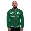 "What is a Friend?" Unisex Bomber Jacket Green/White