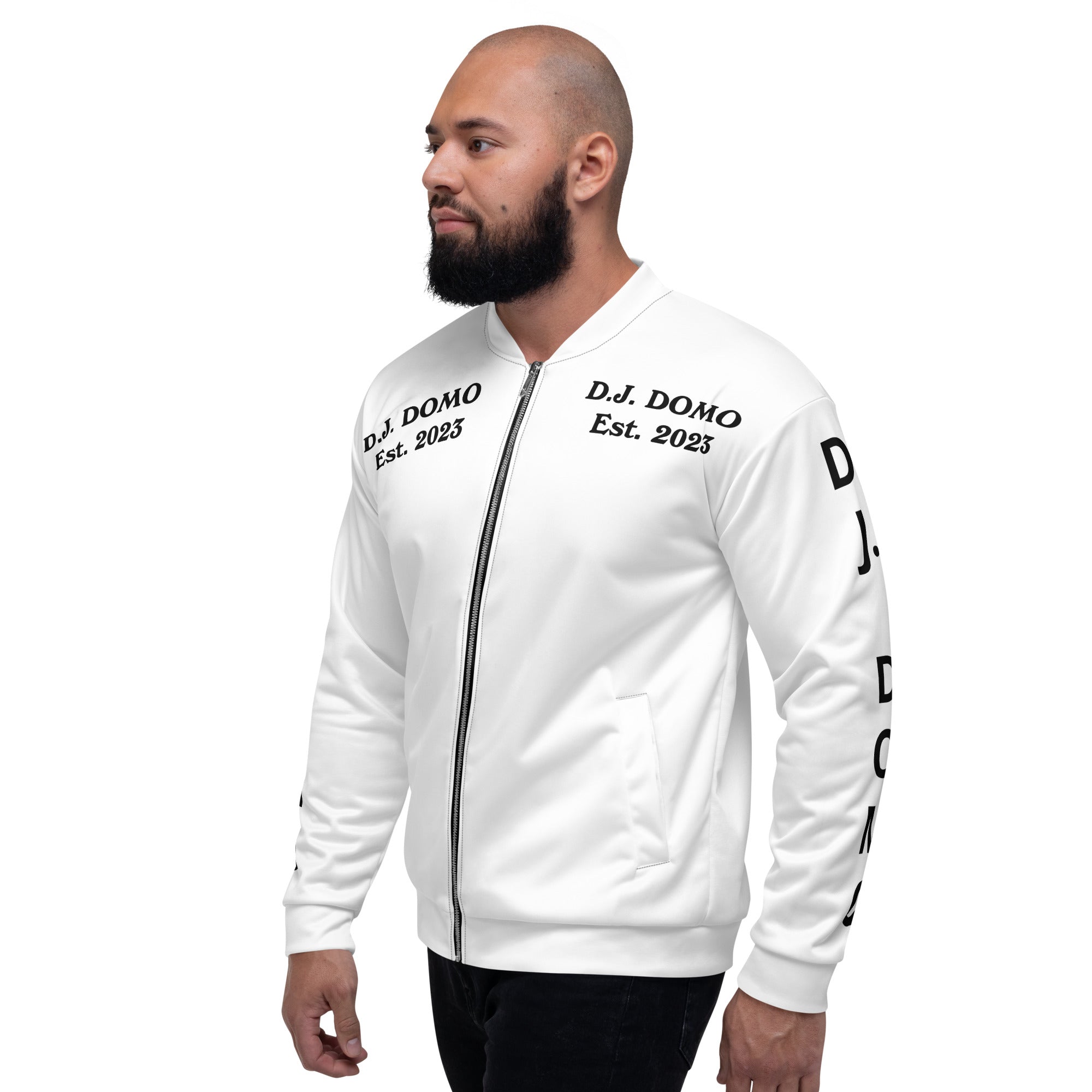 "Regretted" Unisex Bomber Jacket White/Black